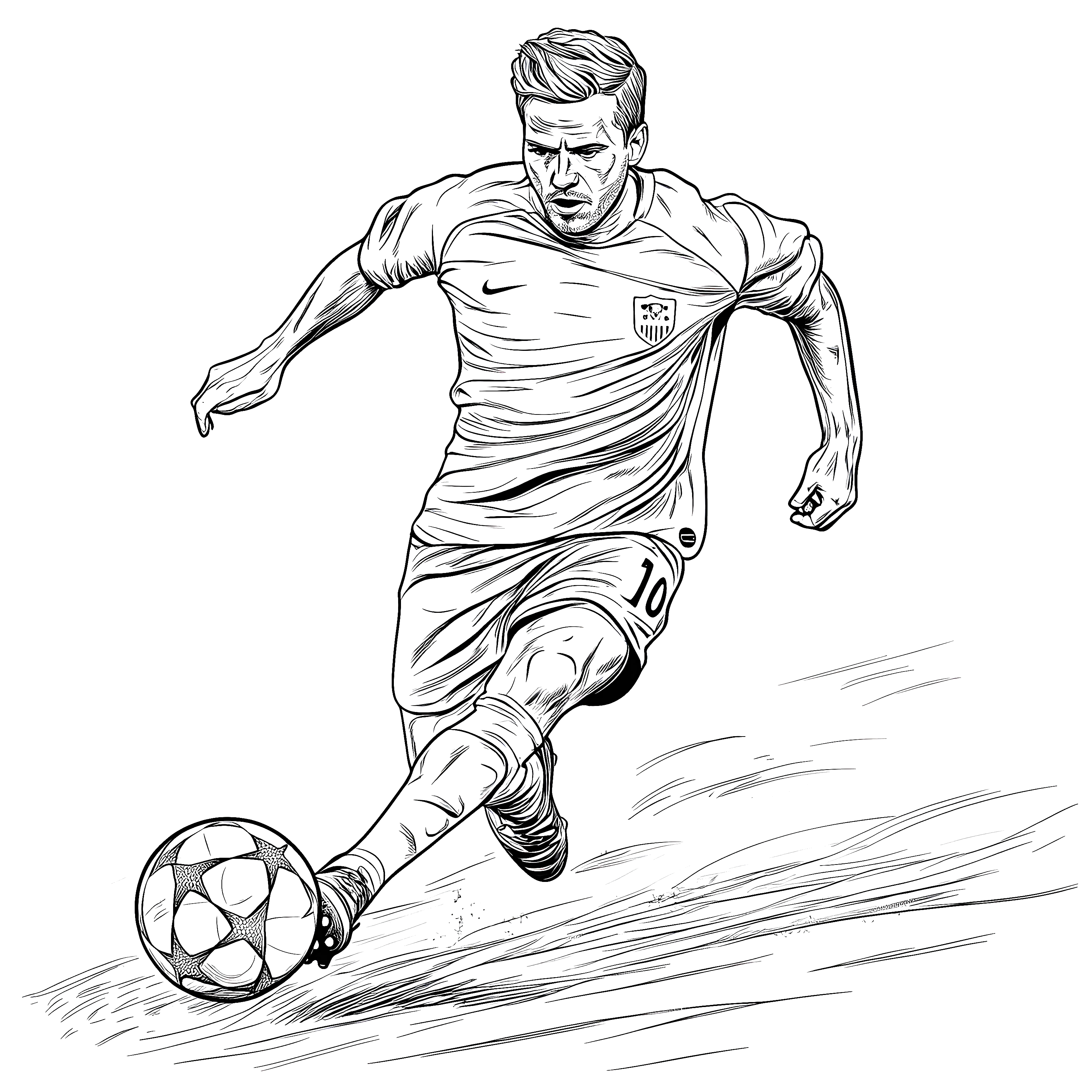 Free Soccer Player Coloring Page (Printable PDF) | DaVinci in You