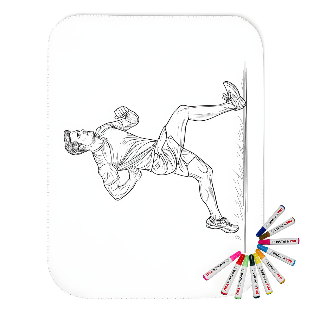 Cozy blanket with vibrant running artwork, perfect for sports enthusiasts, athletes, or anyone who loves a motivational quote.