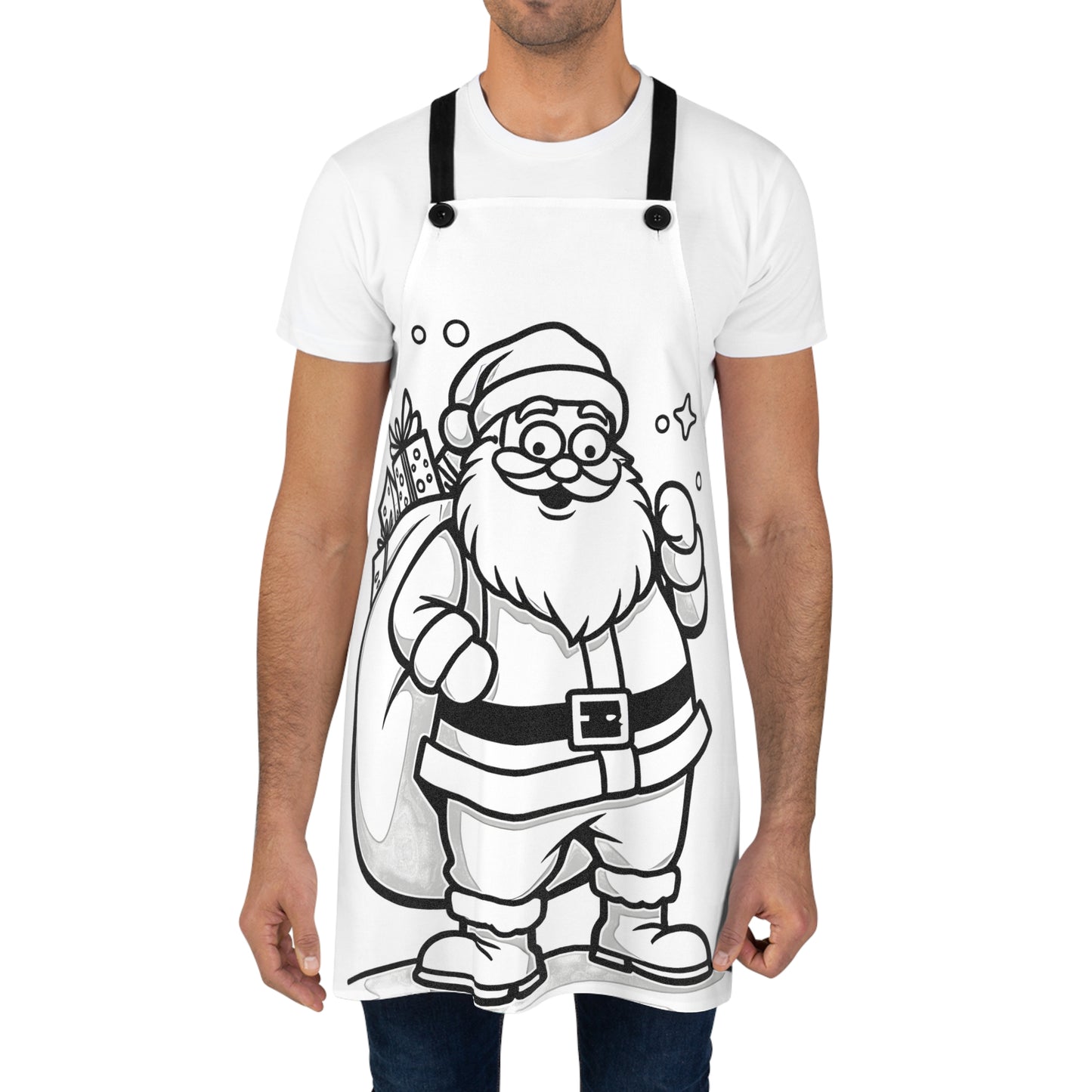 Apron Coloring Kit with 10 Fabric Markers - Santa Claus