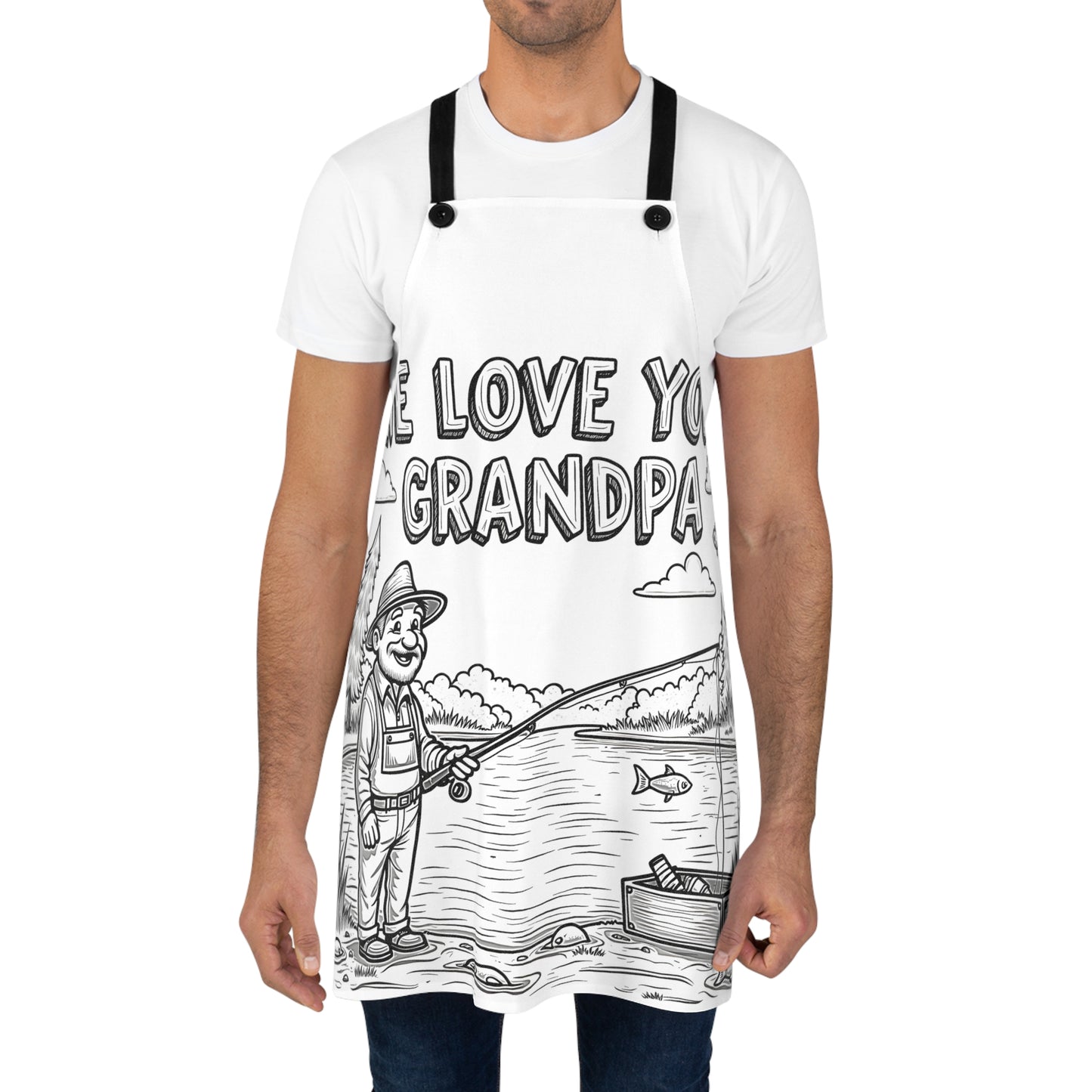 Apron Coloring Kit with 10 Fabric Markers - Grandpa