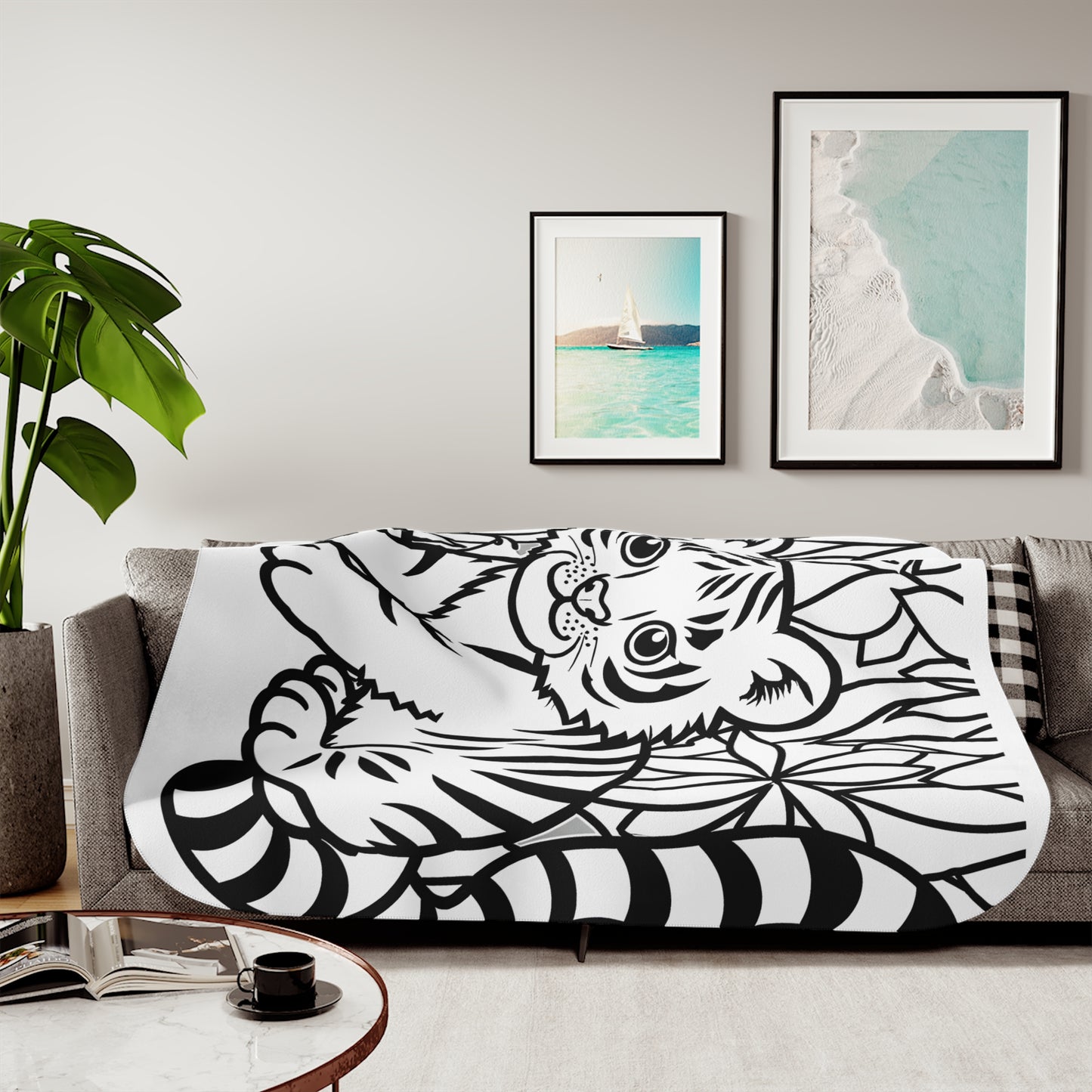 Blanket Coloring Kit with 10 Fabric Markers - Baby Tiger