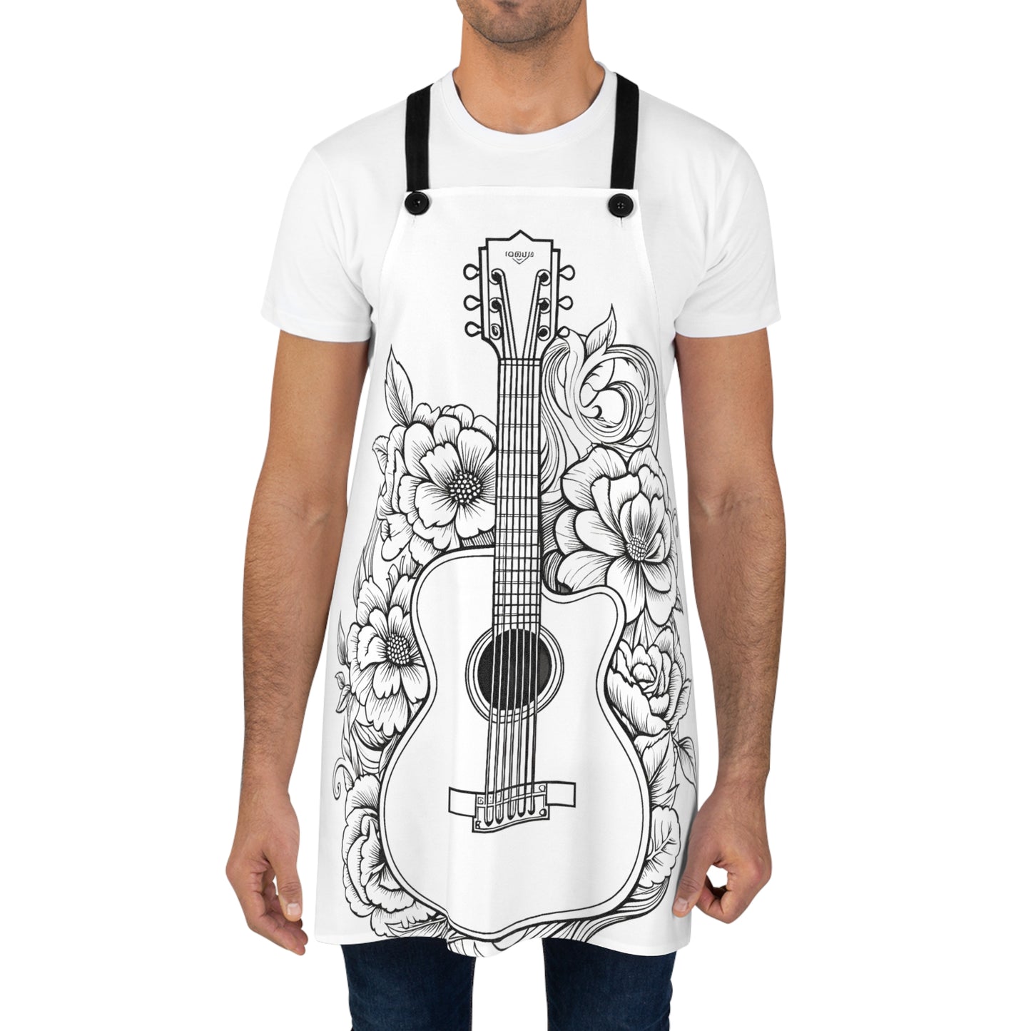 Apron Coloring Kit with 10 Fabric Markers - Guitar