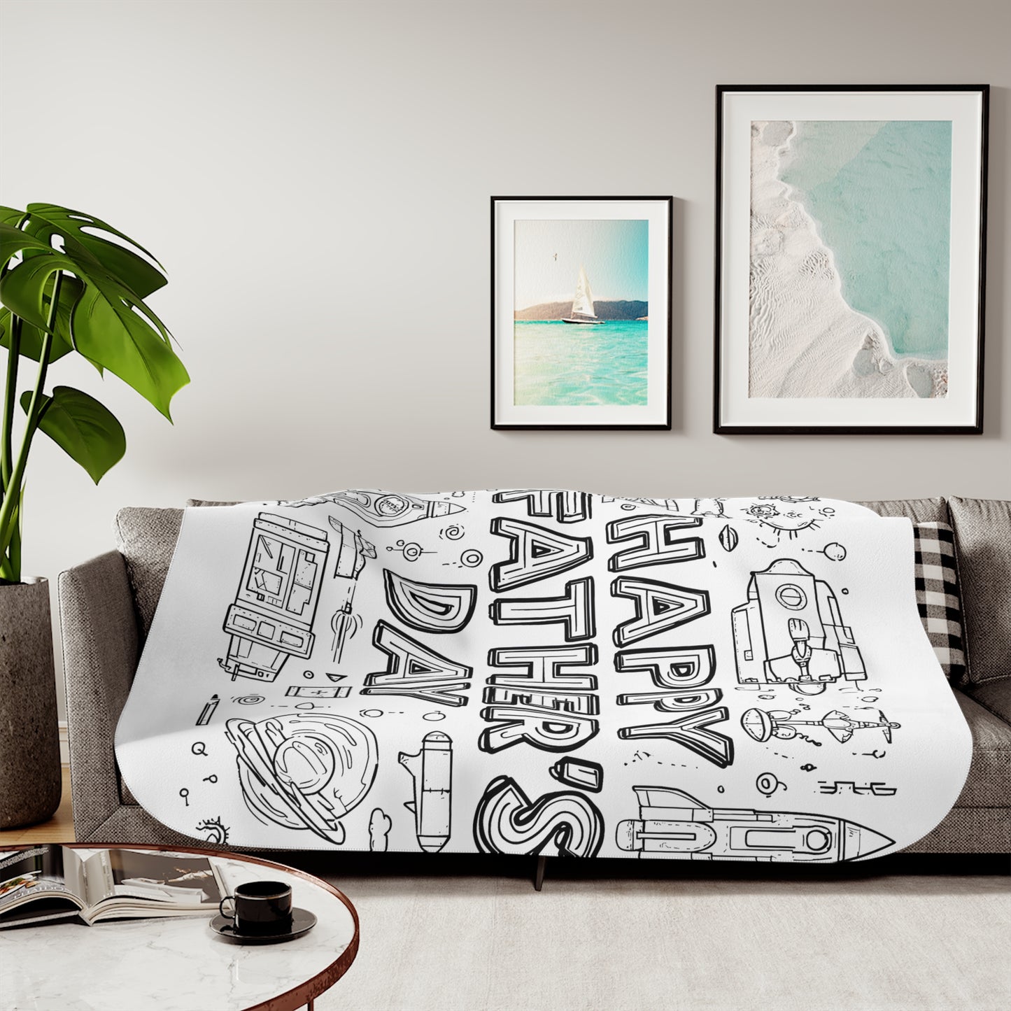 Blanket Coloring Kit with 10 Fabric Markers - Father's Day