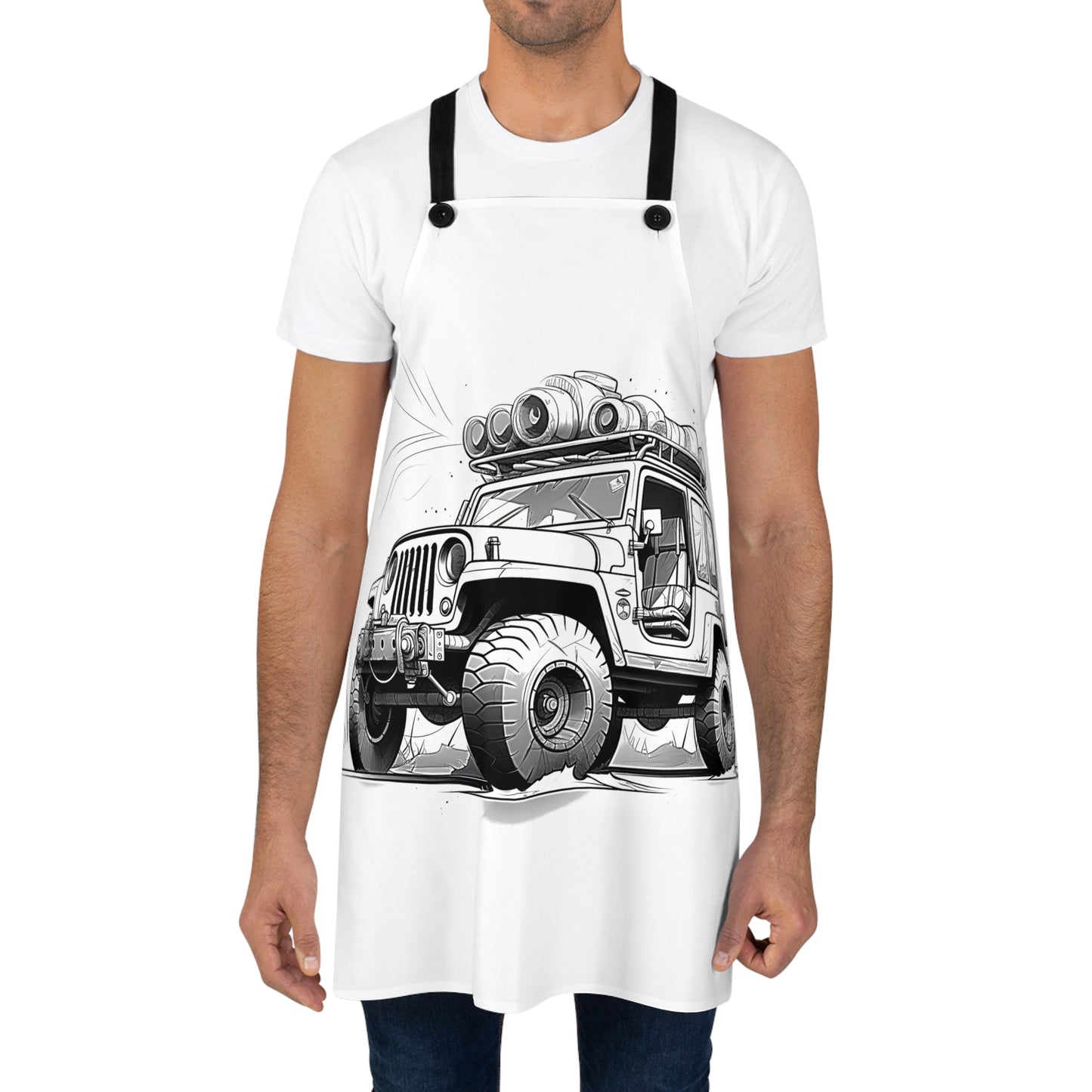 Apron Coloring Kit with 10 Fabric Markers - Off-Road SUV