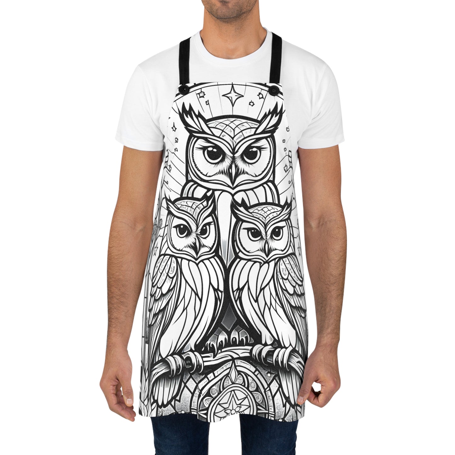 Apron Coloring Kit with 10 Fabric Markers - Owl
