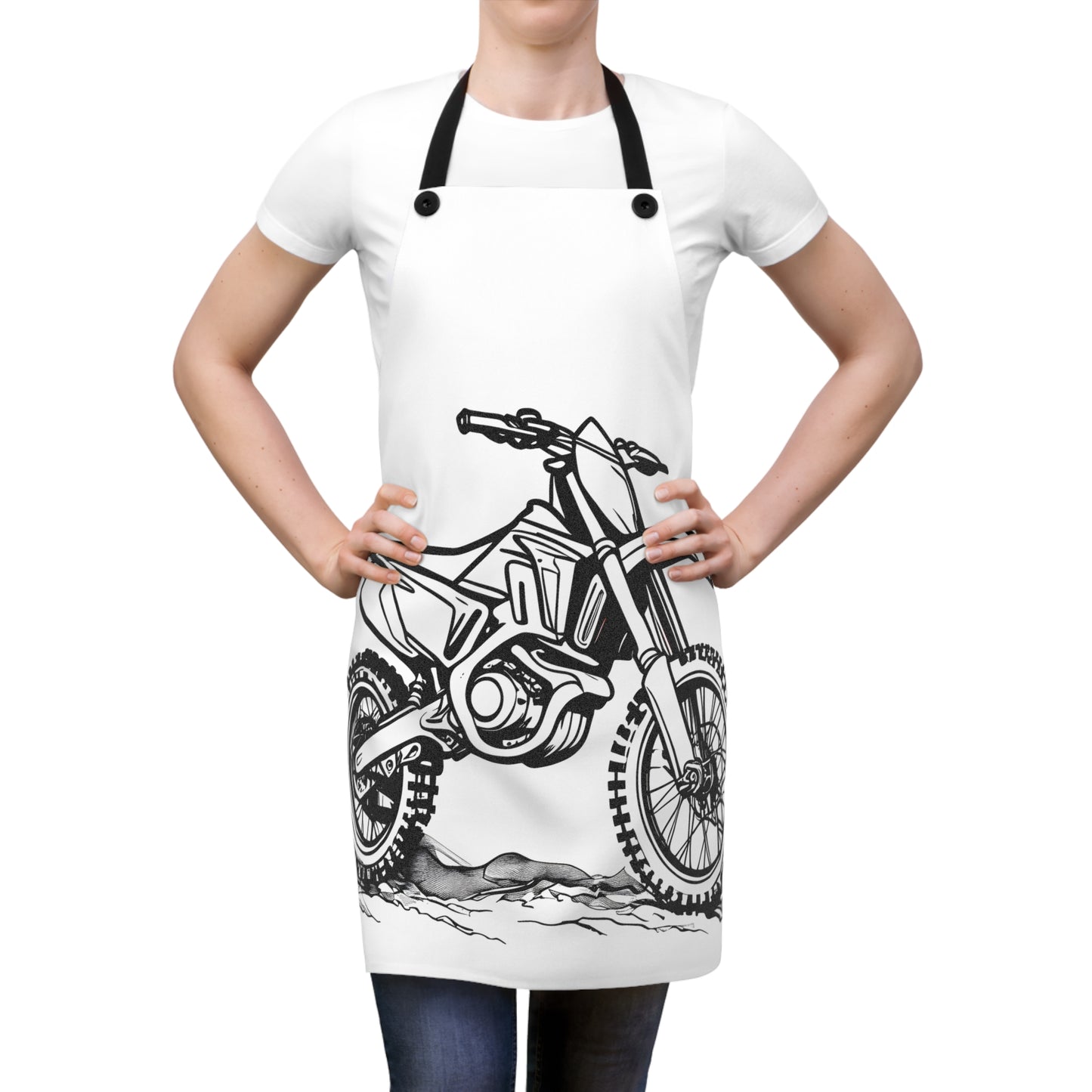 Apron Coloring Kit with 10 Fabric Markers - Dirt Bike Adventure