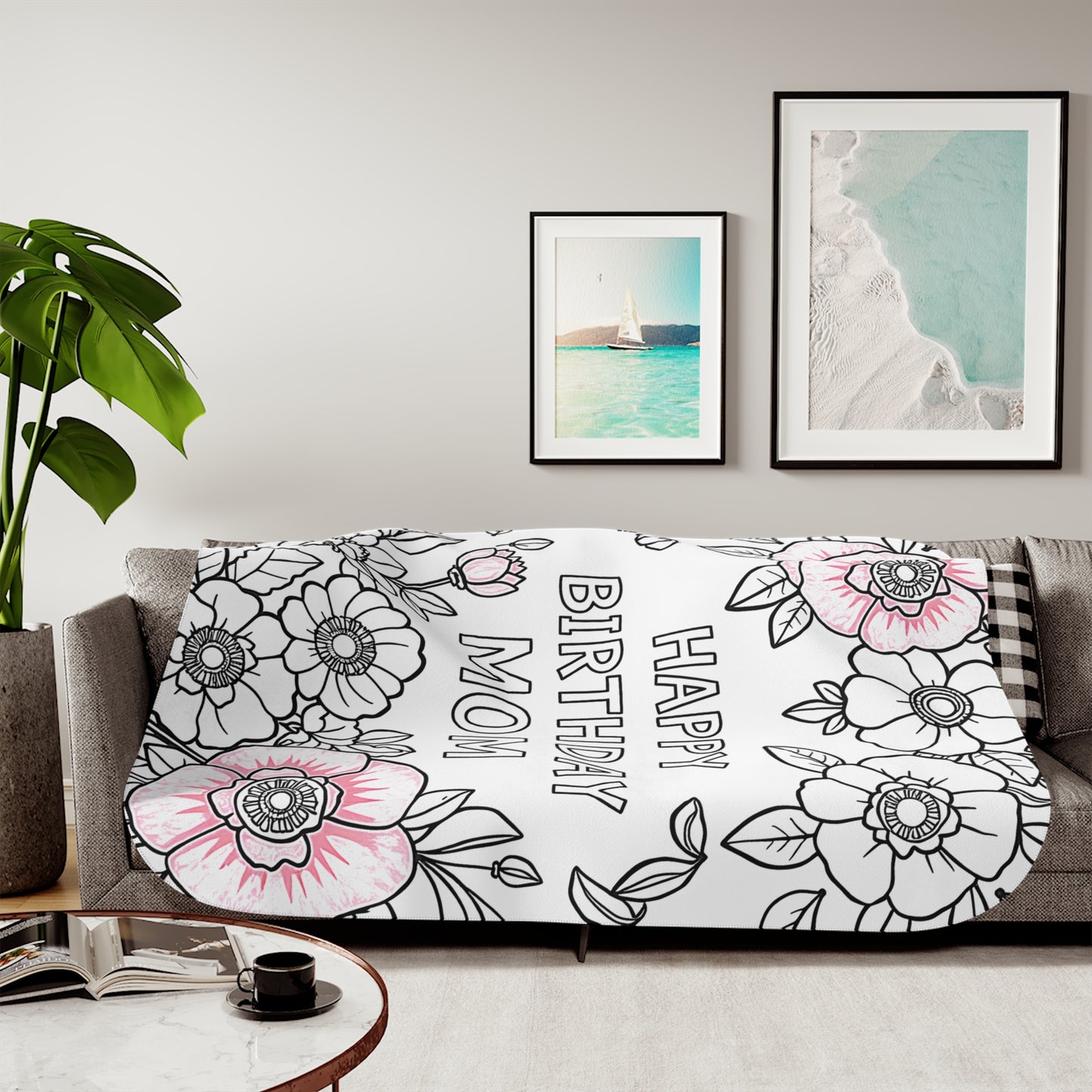 Blanket Coloring Kit with 10 Fabric Markers - Mom Birthday