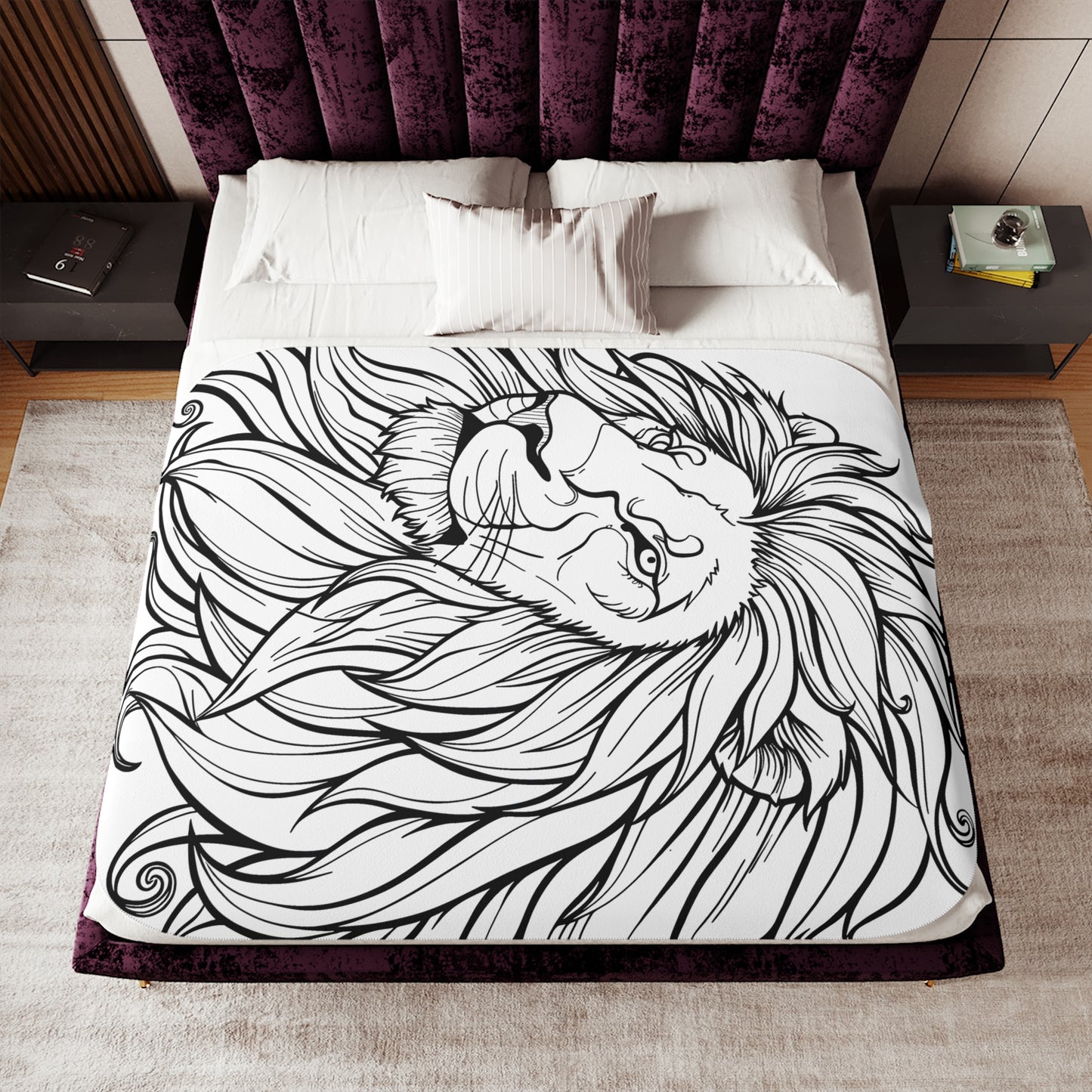 Blanket Coloring Kit with 10 Fabric Markers - Lion
