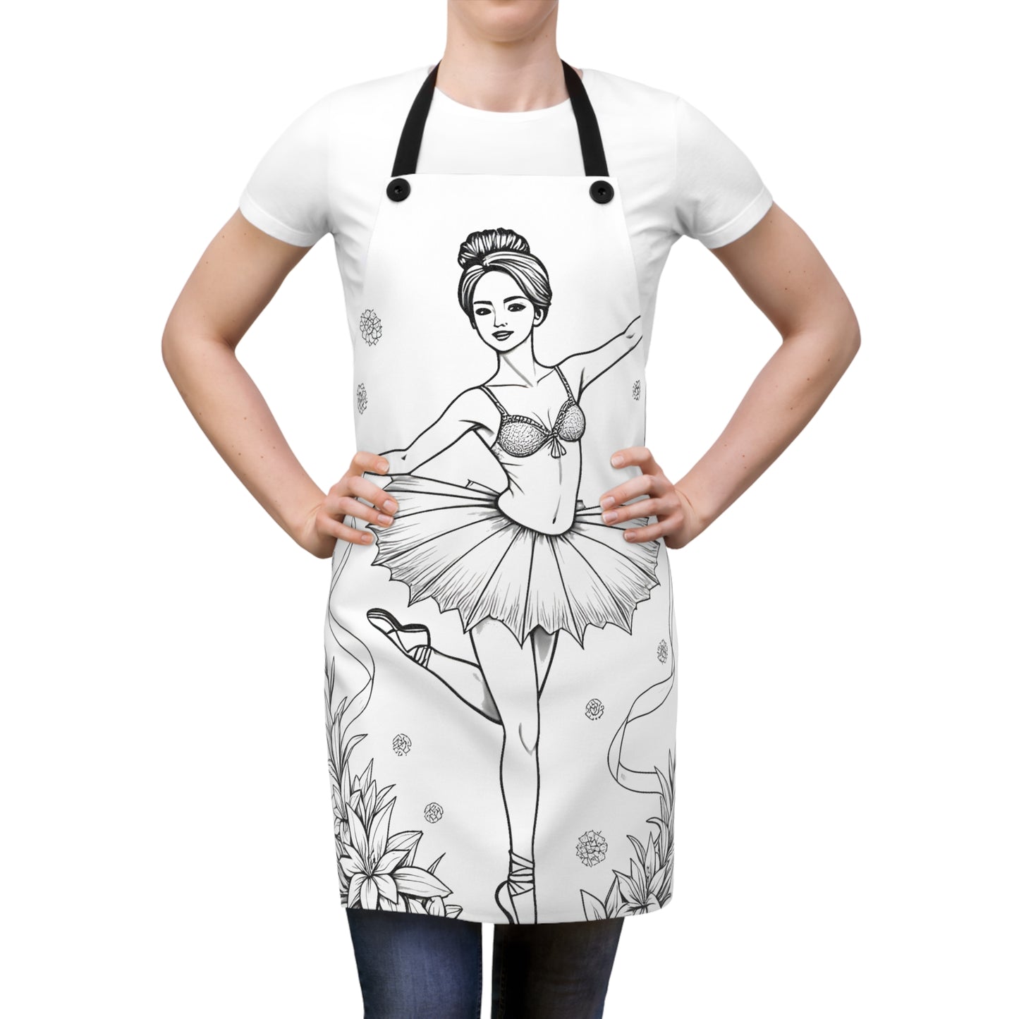 Apron Coloring Kit with 10 Fabric Markers - Ballet