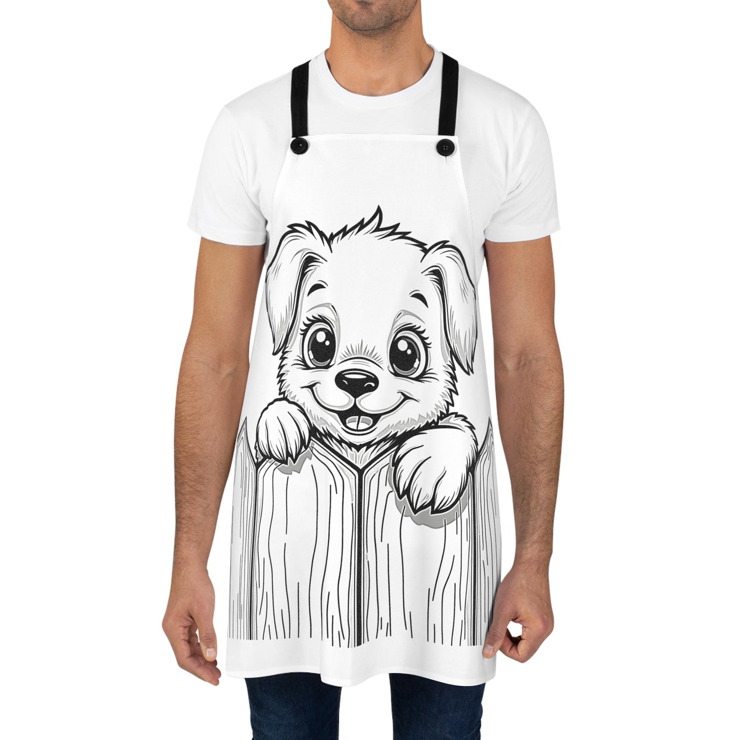 Apron Coloring Kit with 10 Fabric Markers - Puppy