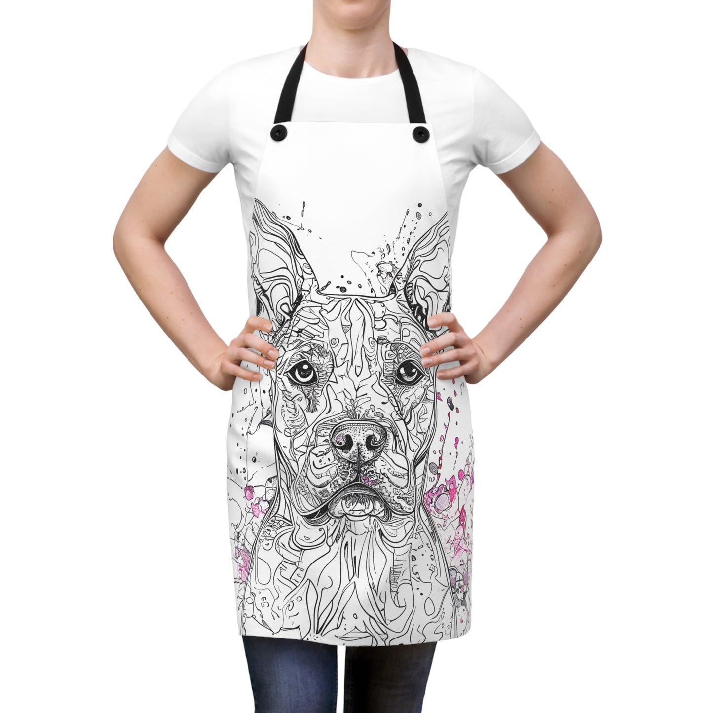 Apron Coloring Kit with 10 Fabric Markers - Artistic Dog