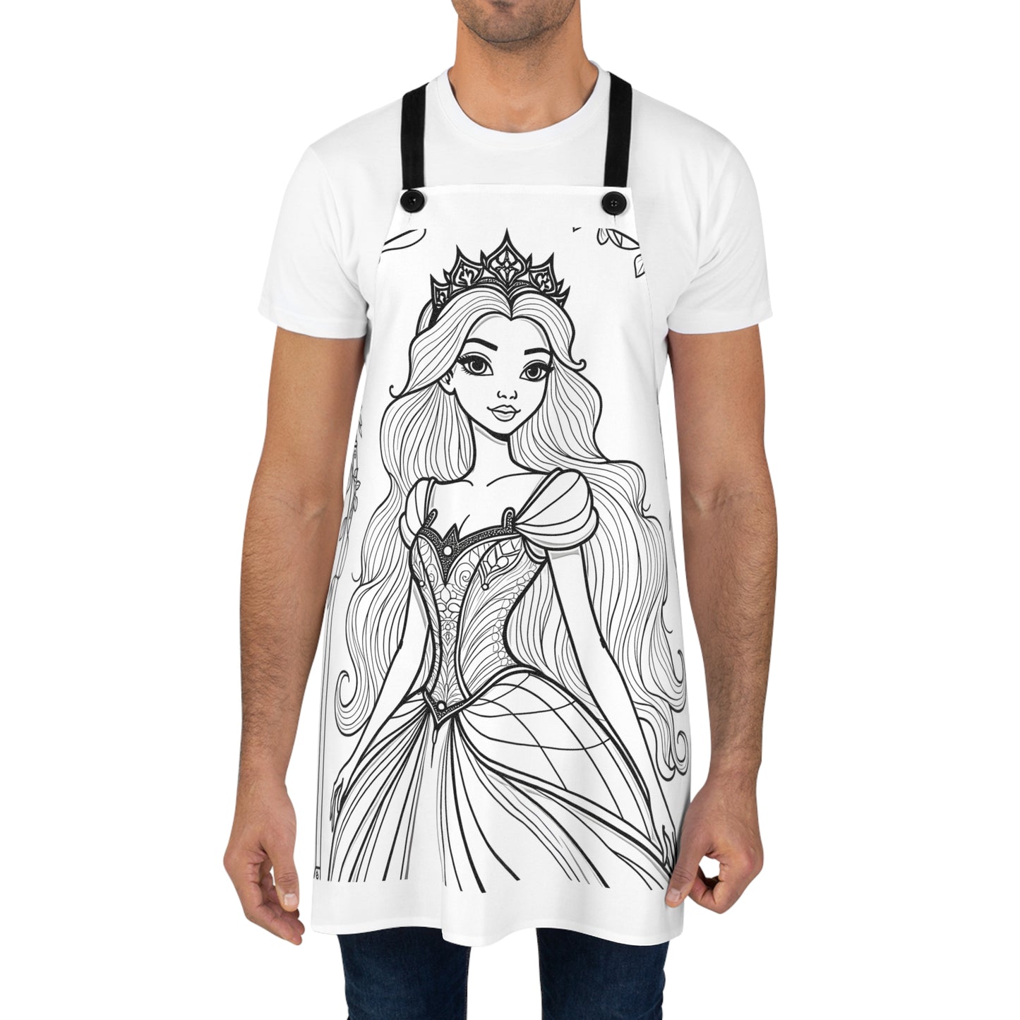 Apron Coloring Kit with 10 Fabric Markers - Royal Princess