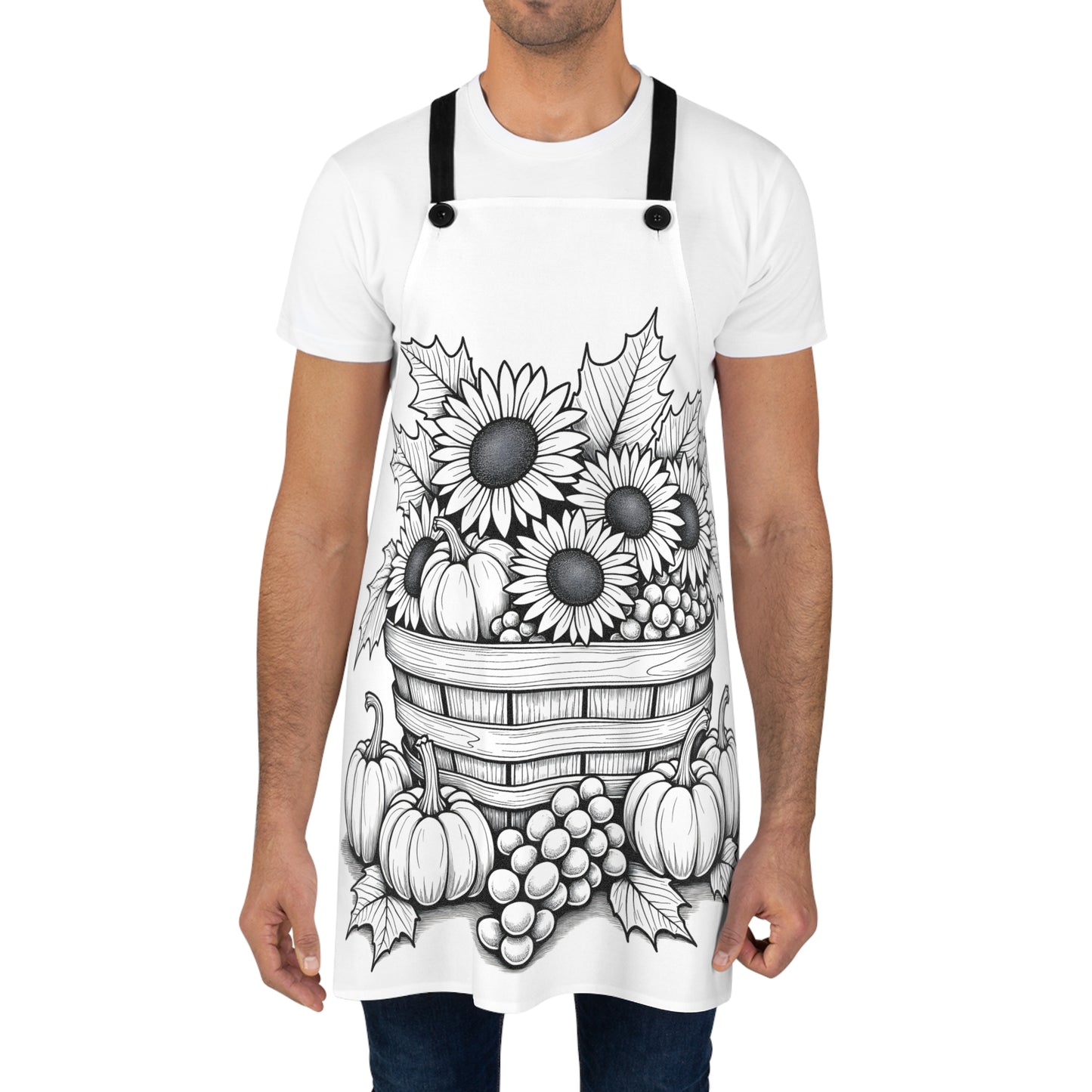 Apron Coloring Kit with 10 Fabric Markers - Autumn Bounty