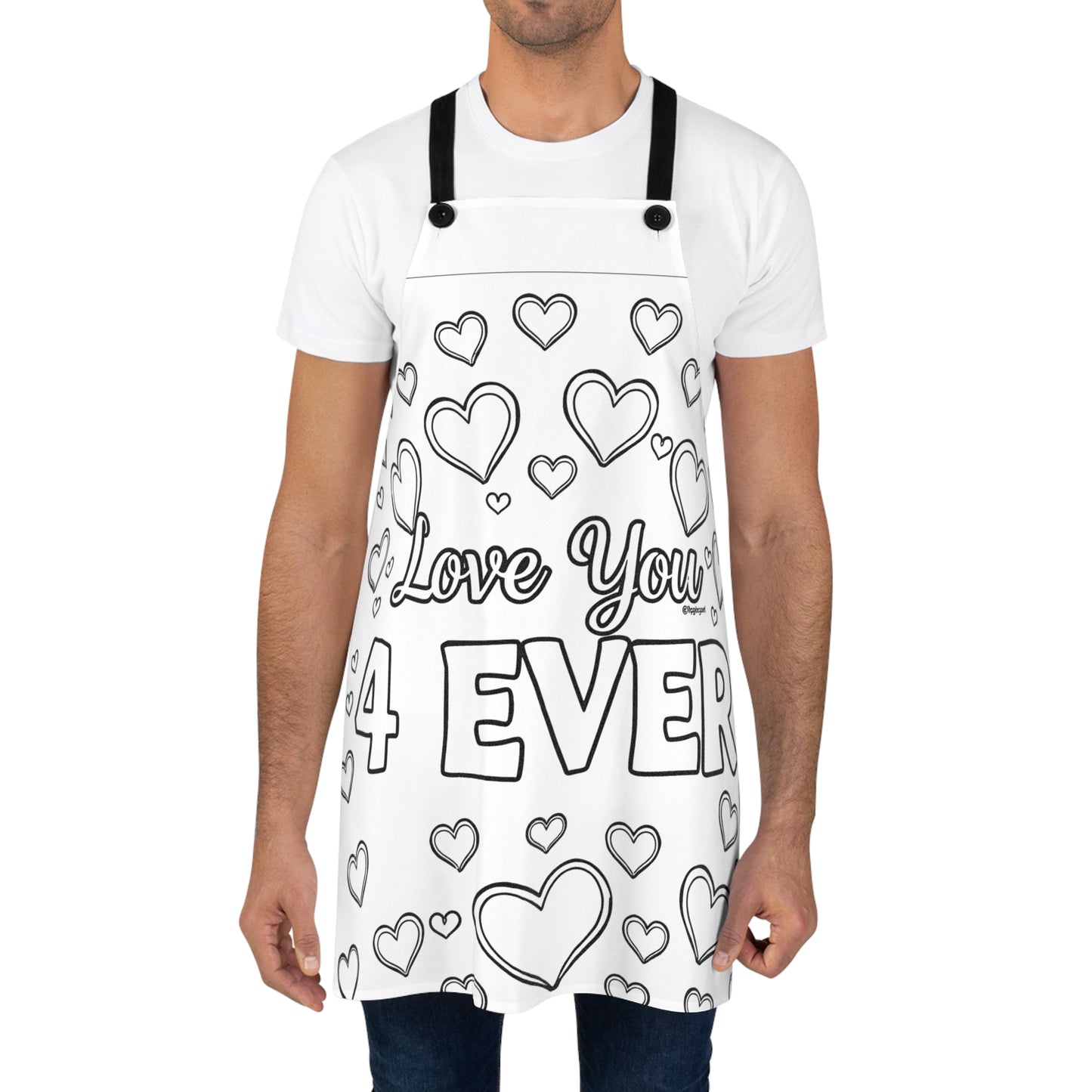 Apron Coloring Kit with 10 Fabric Markers - Heart