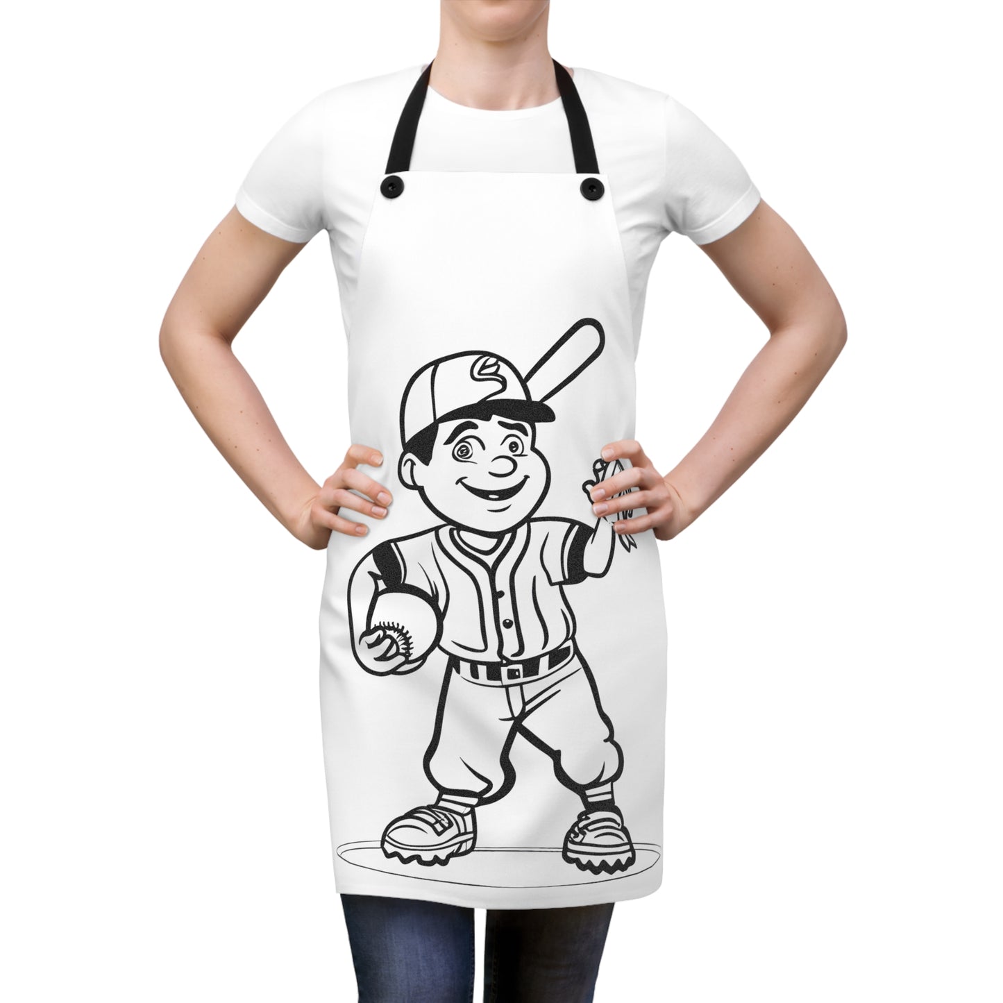 Apron Coloring Kit with 10 Fabric Markers - Baseball