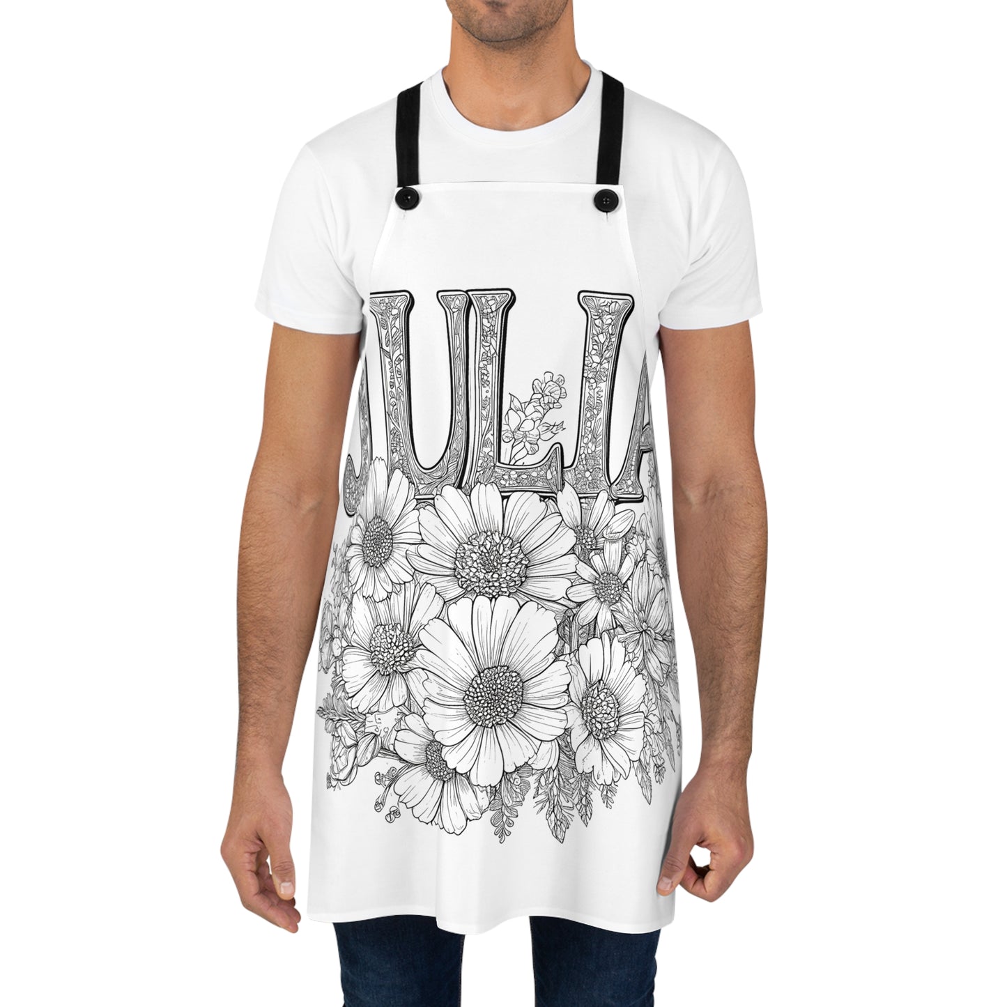 Apron Coloring Kit with 10 Fabric Markers - Name Illustration