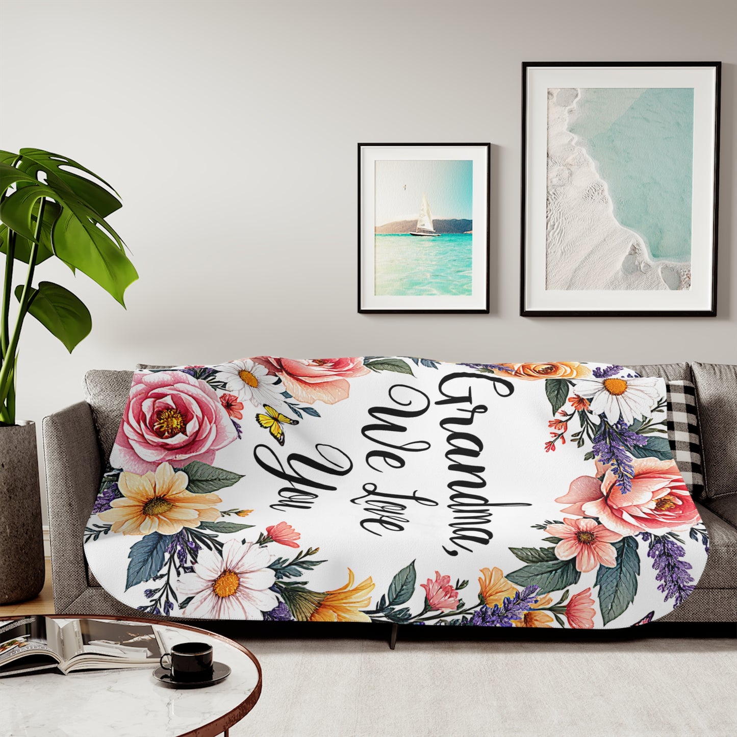 Blanket Colorful Graphic Design - Love for Grandma