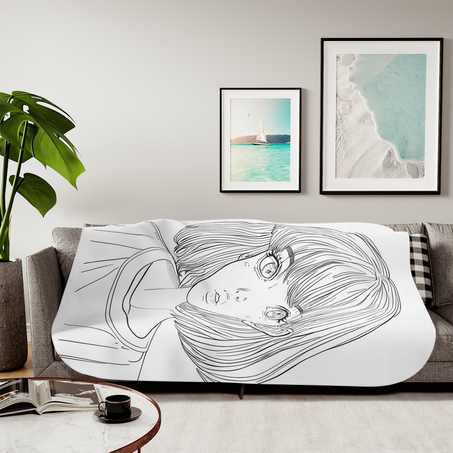 Blanket Coloring Kit with 10 Fabric Markers - Anime