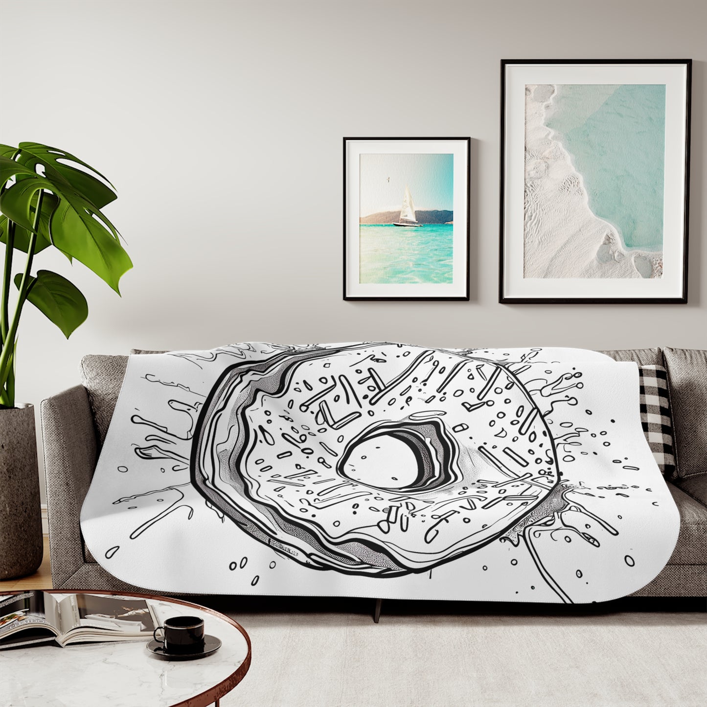 Blanket Coloring Kit with 10 Fabric Markers - Donut