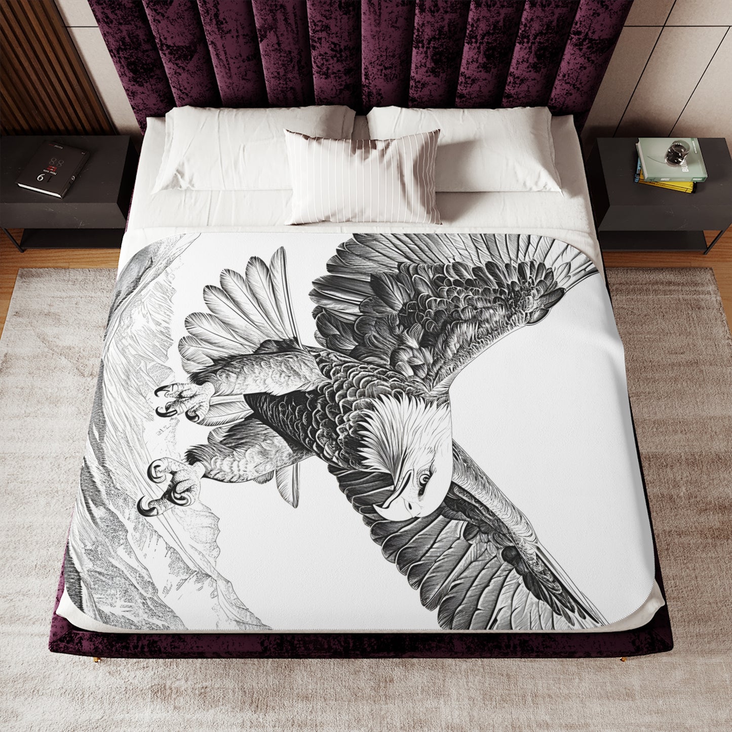 Blanket Coloring Kit with 10 Fabric Markers - Eagle