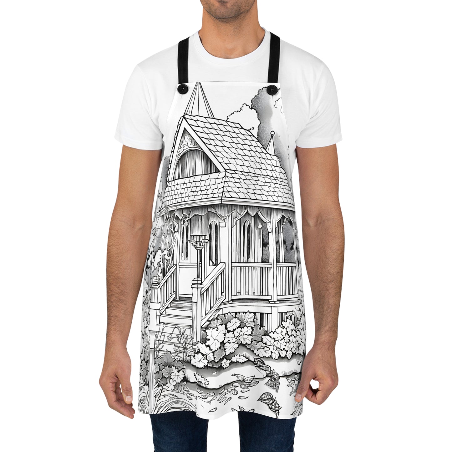 Apron Coloring Kit with 10 Fabric Markers - Garden House