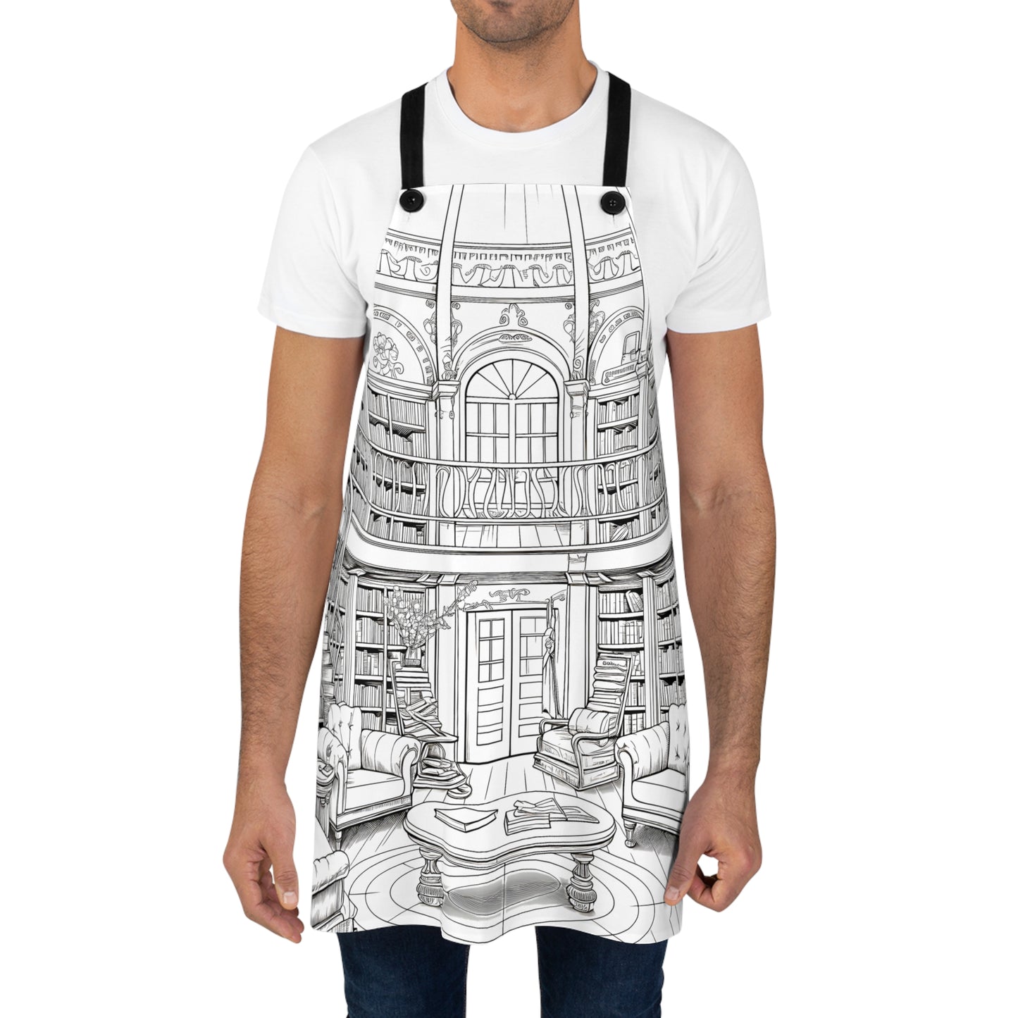 Apron Coloring Kit with 10 Fabric Markers - Cozy Library