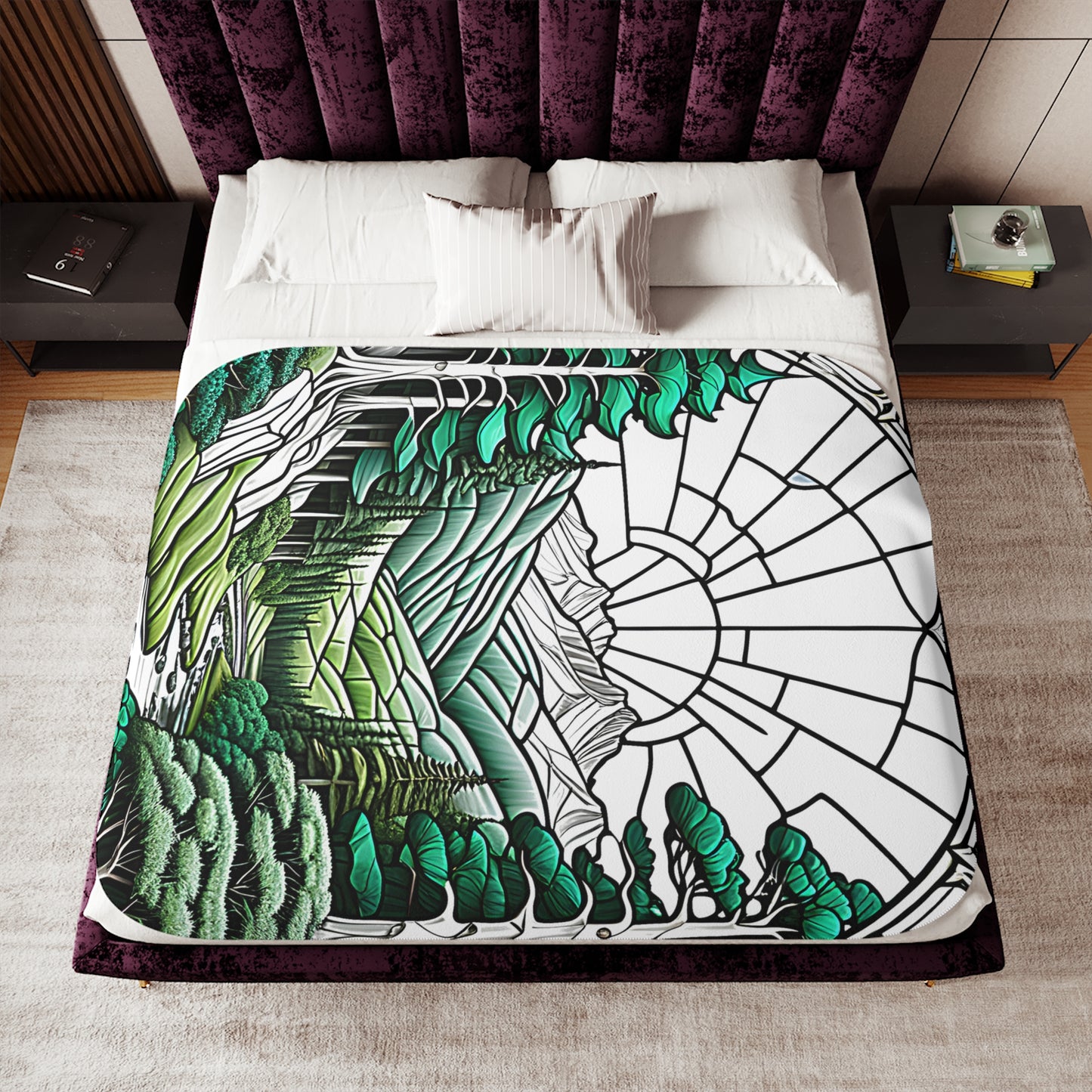 Blanket Colorful Graphic Design - Mountain Landscape