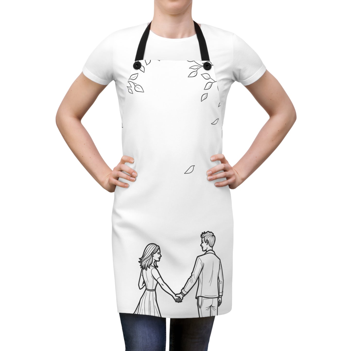 Apron Coloring Kit with 10 Fabric Markers - Couple