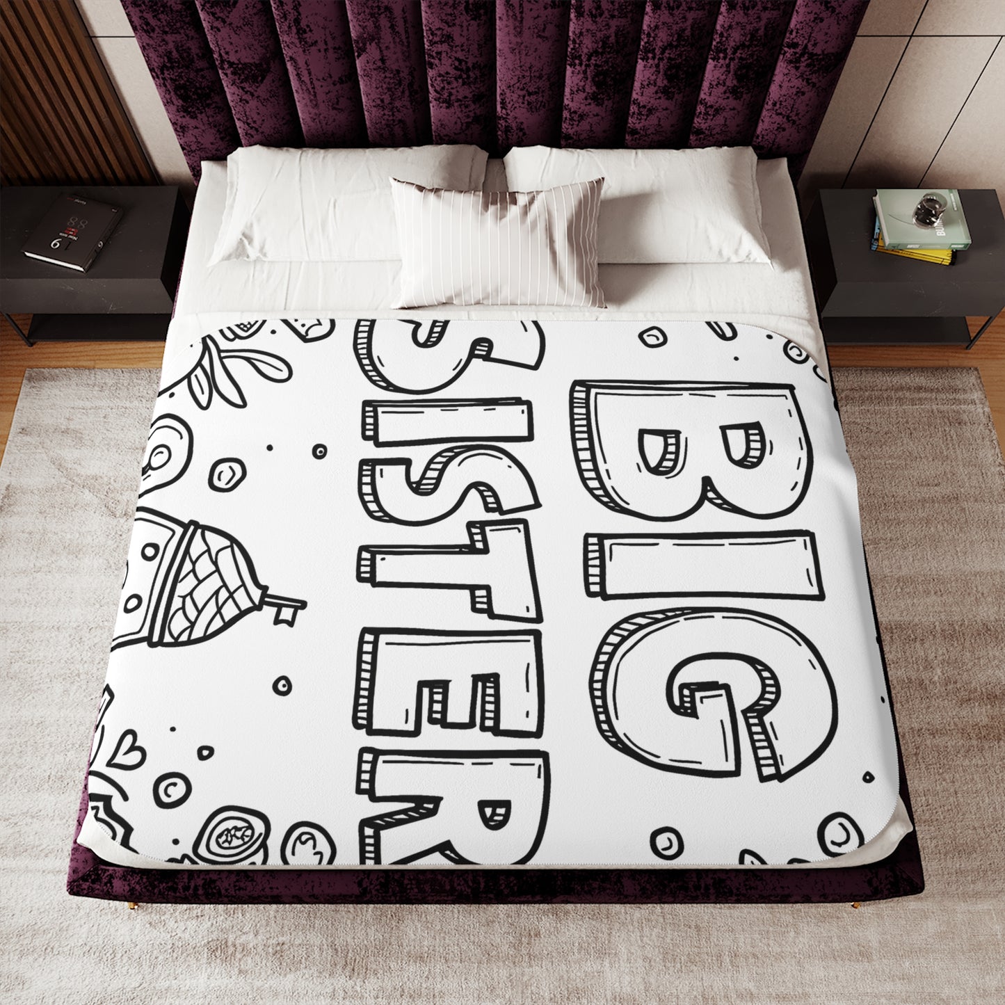 Blanket Coloring Kit with 10 Fabric Markers - Big Sister