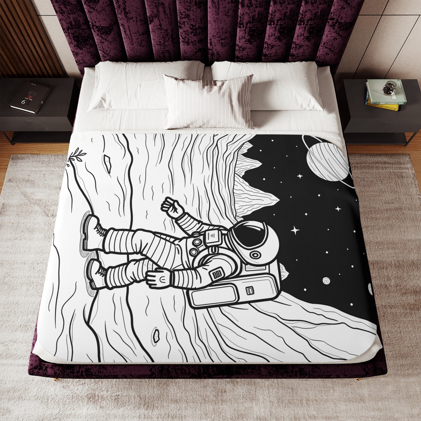 Blanket Coloring Kit with 10 Fabric Markers - Astronaut