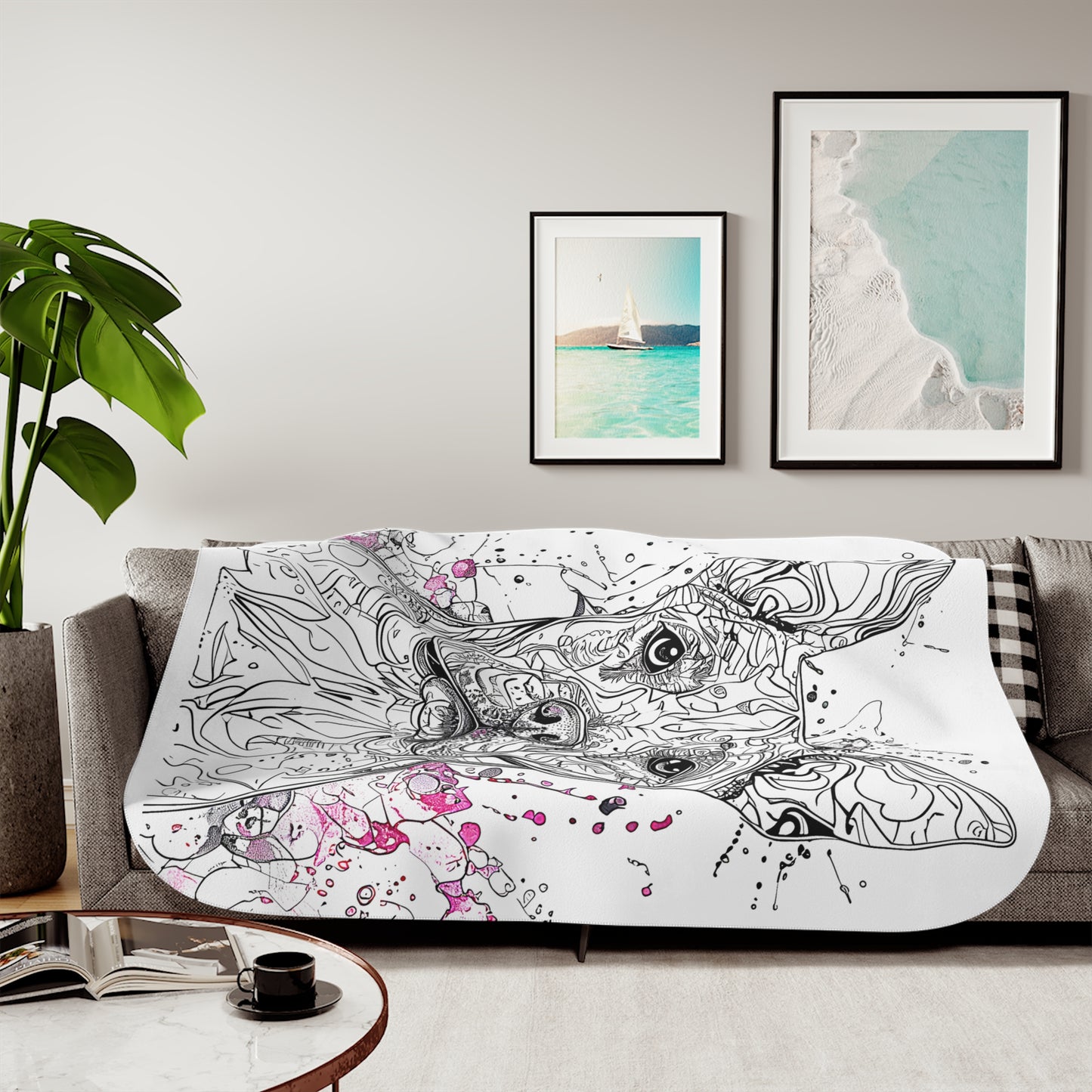 Blanket Coloring Kit with 10 Fabric Markers - Artistic Dog