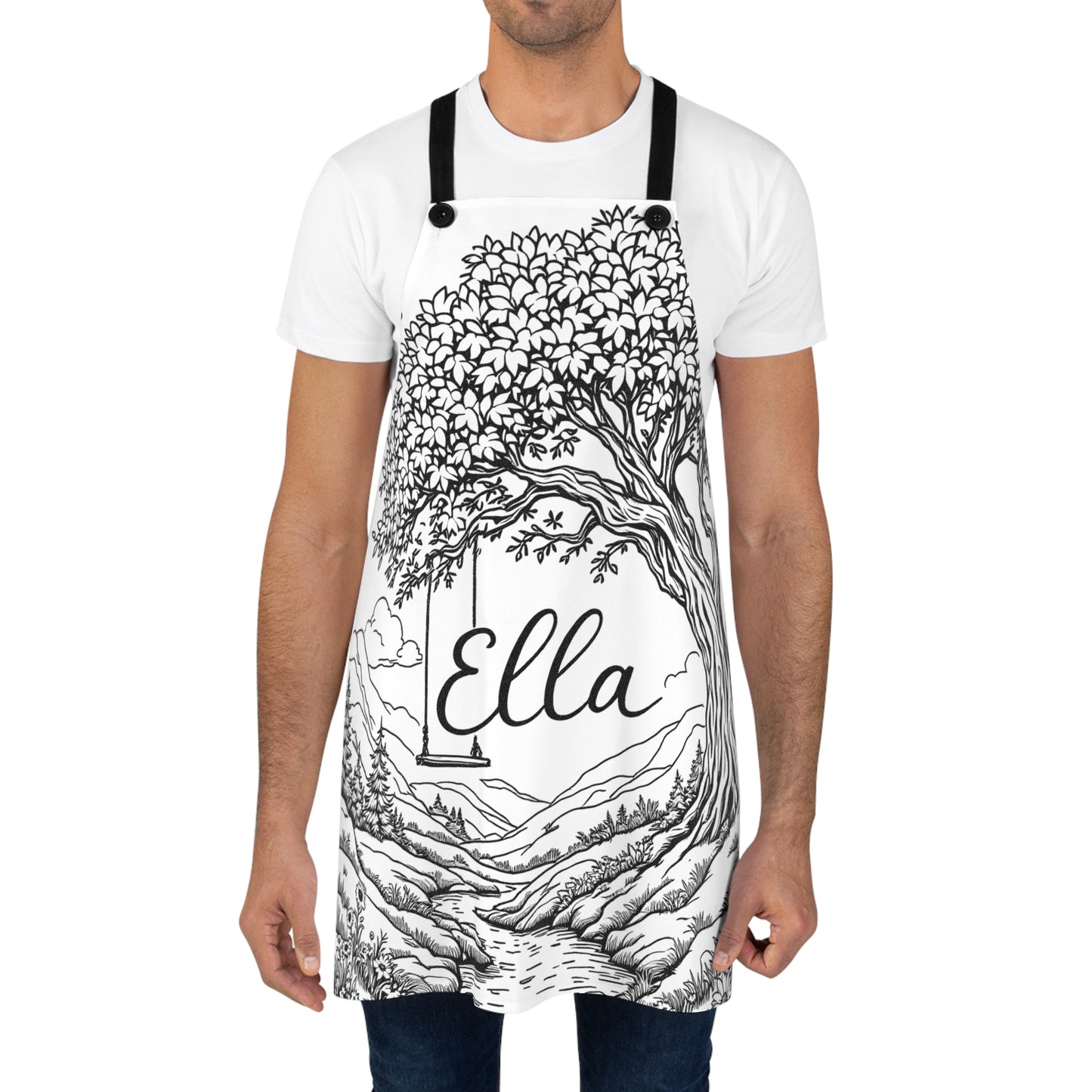 Apron Coloring Kit with 10 Fabric Markers - Nature Scene