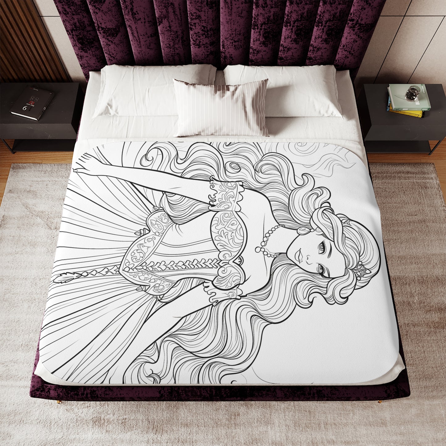 Blanket Coloring Kit with 10 Fabric Markers - Regal Princess