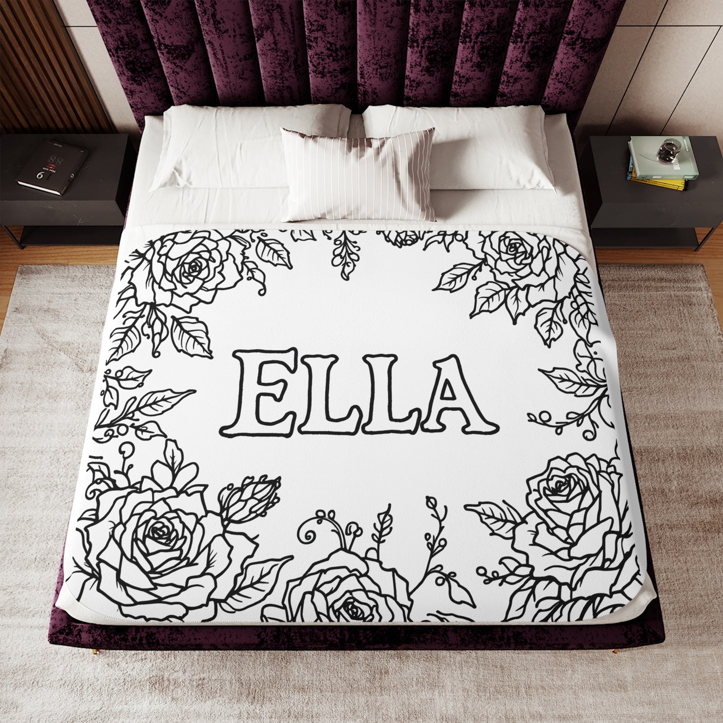 Blanket Coloring Kit with 10 Fabric Markers - Rose