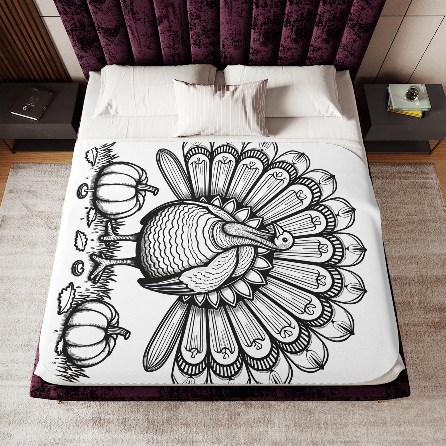 Blanket Coloring Kit with 10 Fabric Markers - Turkey