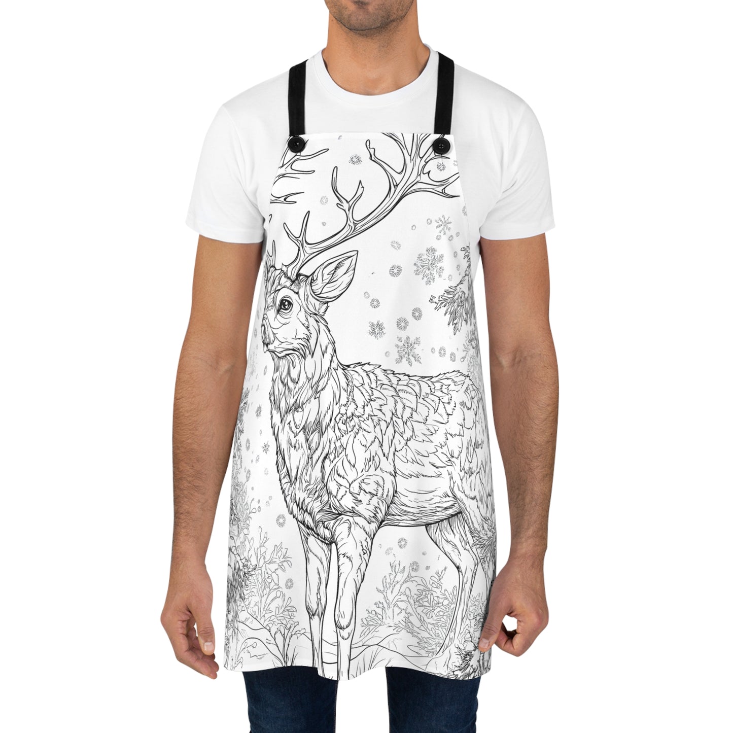 Apron Coloring Kit with 10 Fabric Markers - Winter Forest