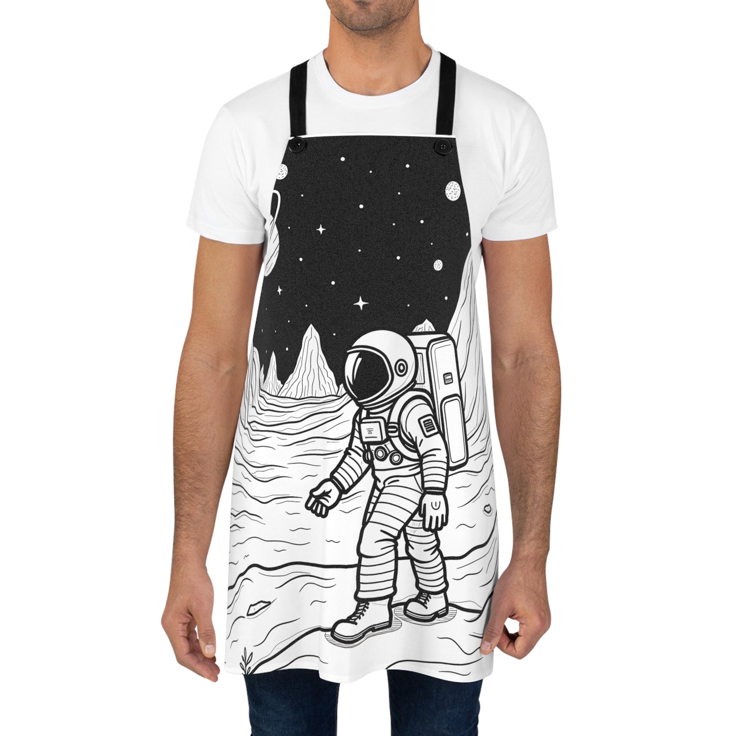 Apron Coloring Kit with 10 Fabric Markers - Astronaut