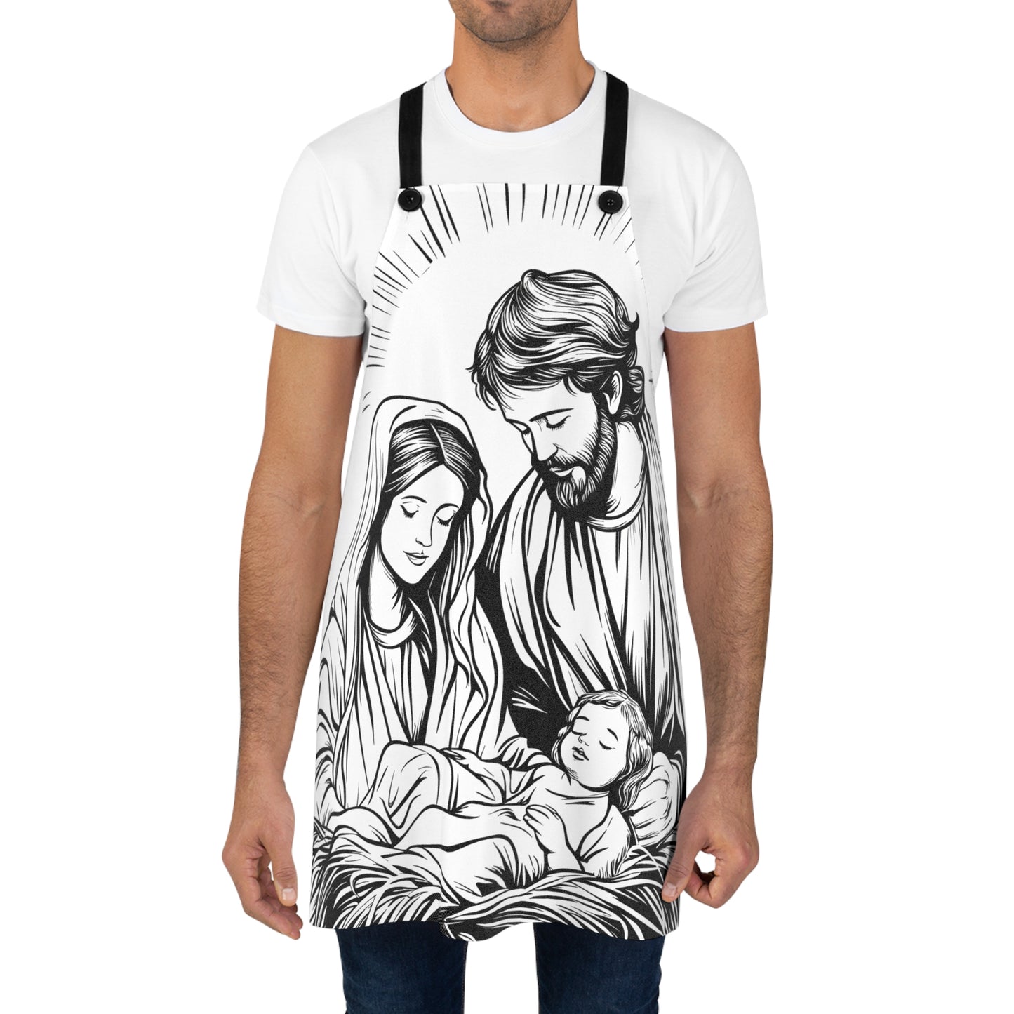 Apron Coloring Kit with 10 Fabric Markers - Holy Family