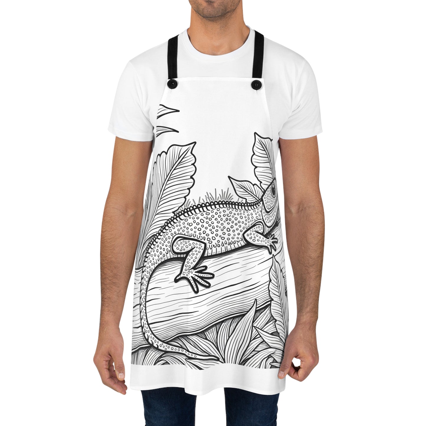 Apron Coloring Kit with 10 Fabric Markers - Lizard