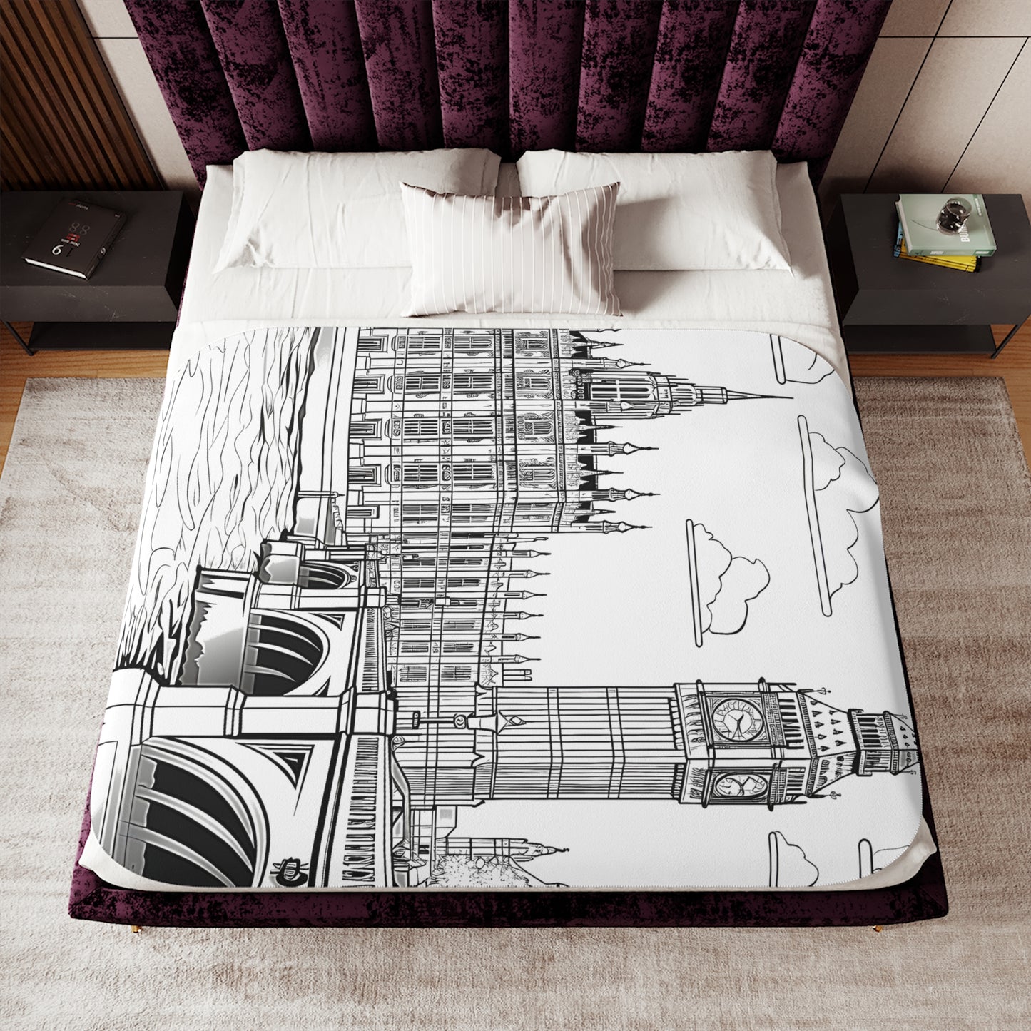 Blanket Coloring Kit with 10 Fabric Markers - Big Ben