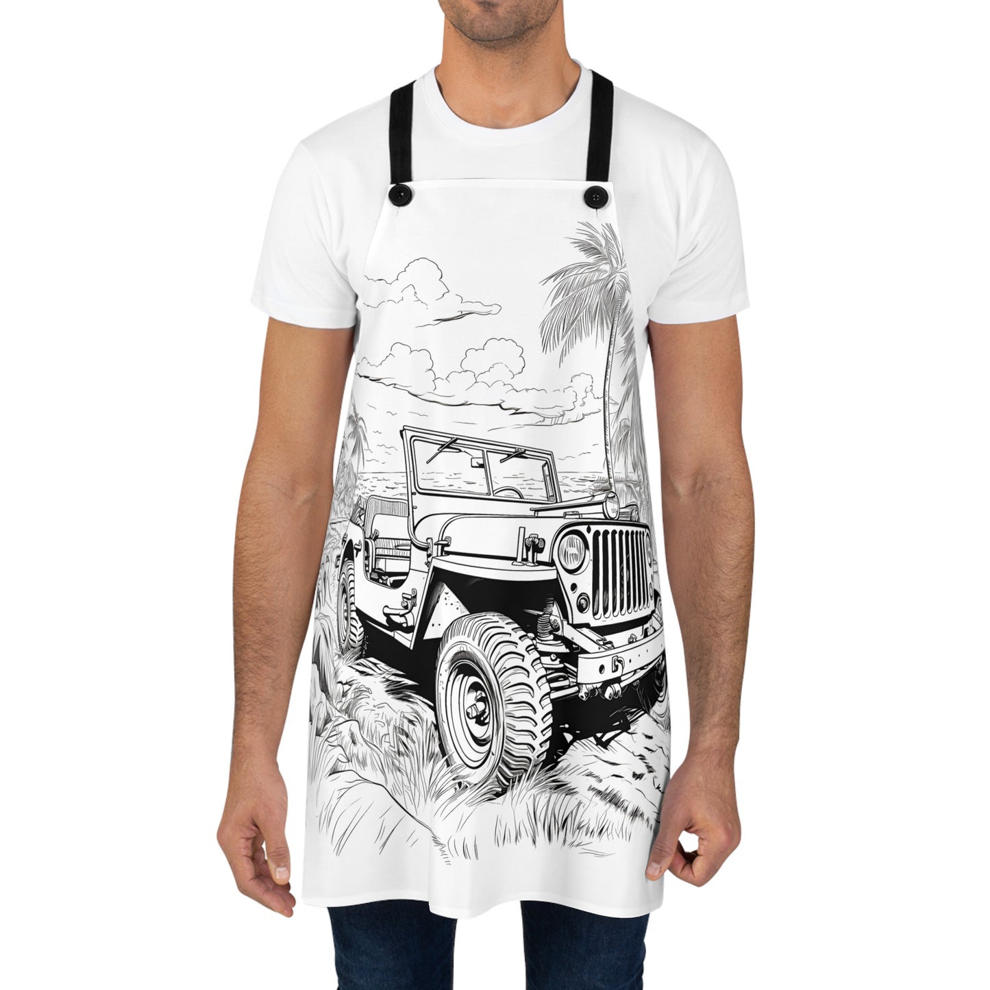 Apron Coloring Kit with 10 Fabric Markers - Jeep