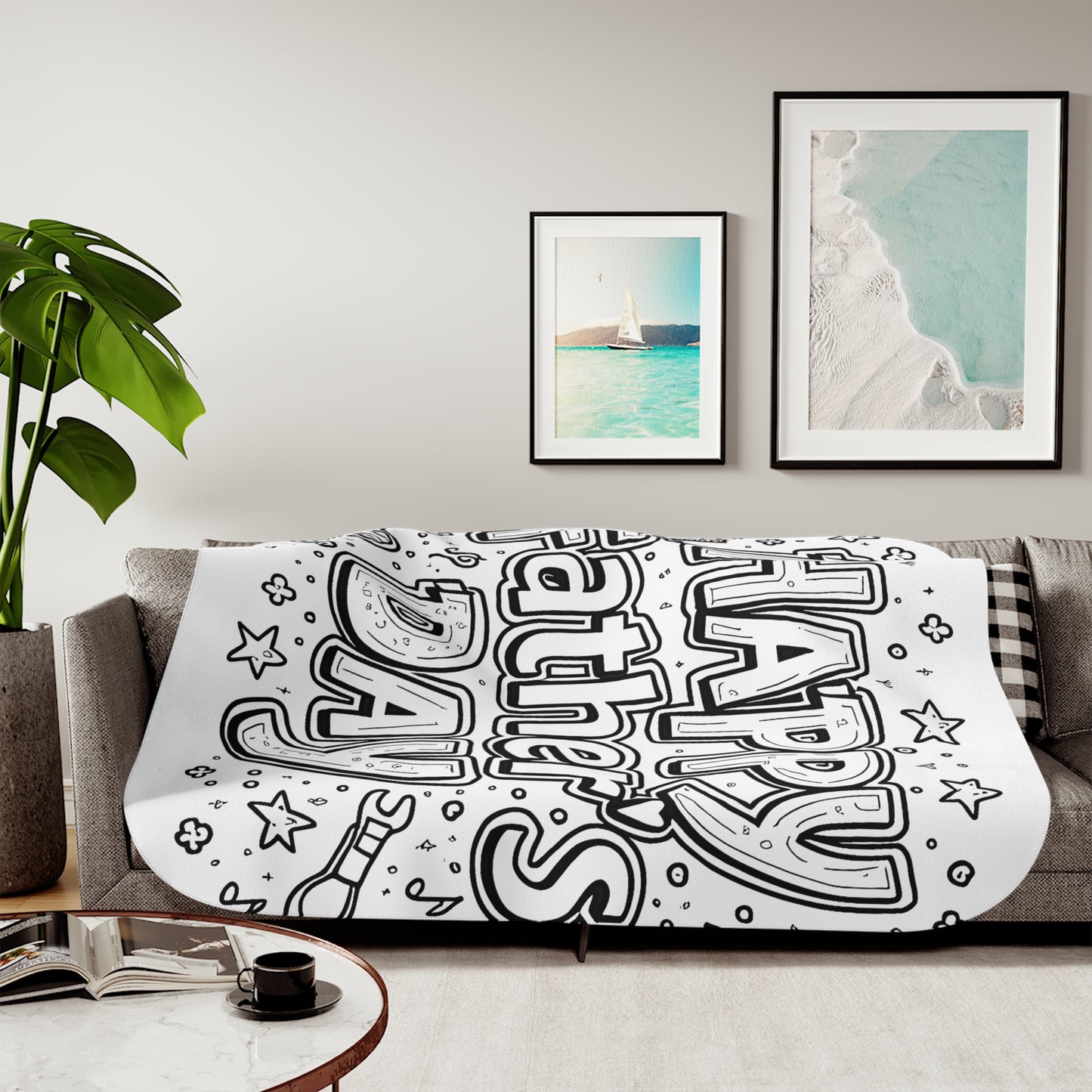 Blanket Coloring Kit with 10 Fabric Markers - Father's Day