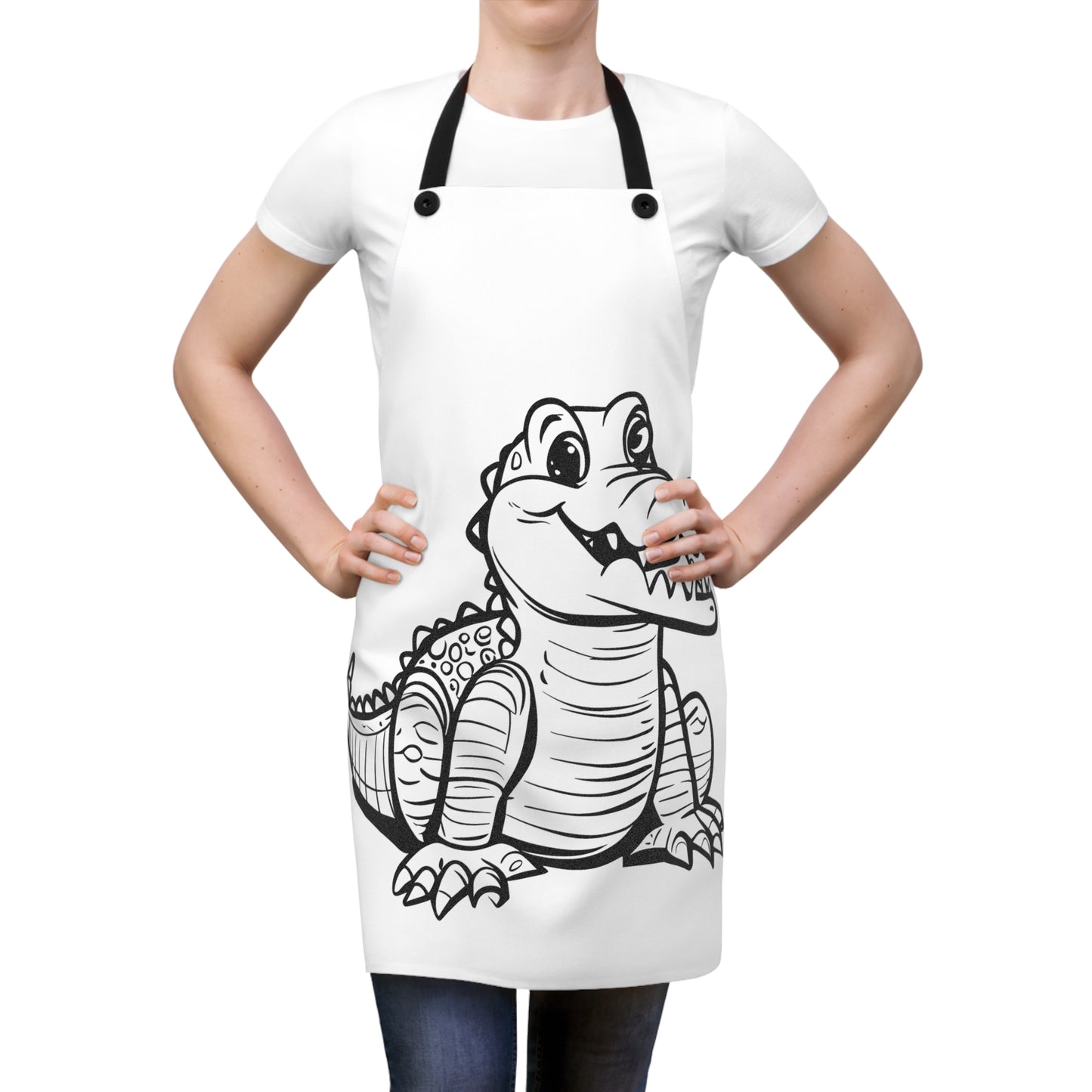 Apron Coloring Kit with 10 Fabric Markers - Crocodile