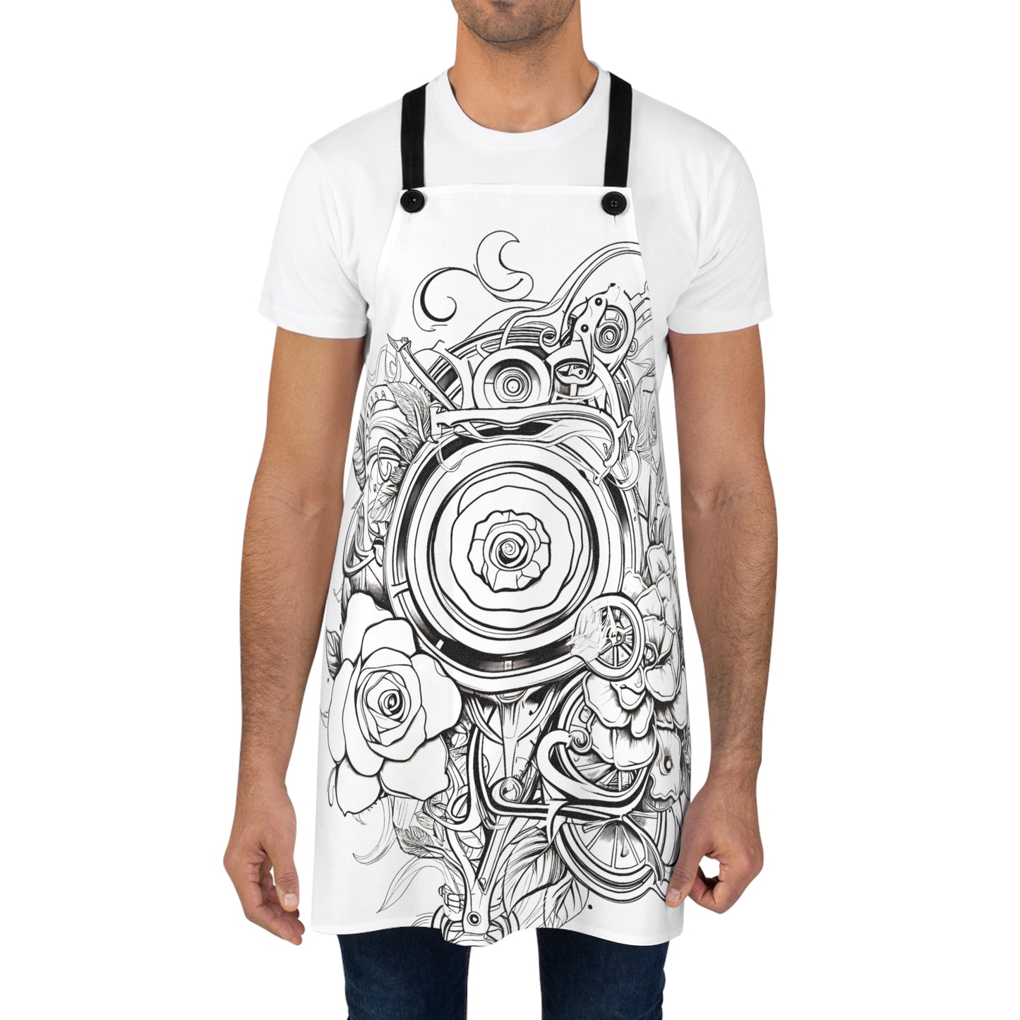 Apron Coloring Kit with 10 Fabric Markers - Floral Art
