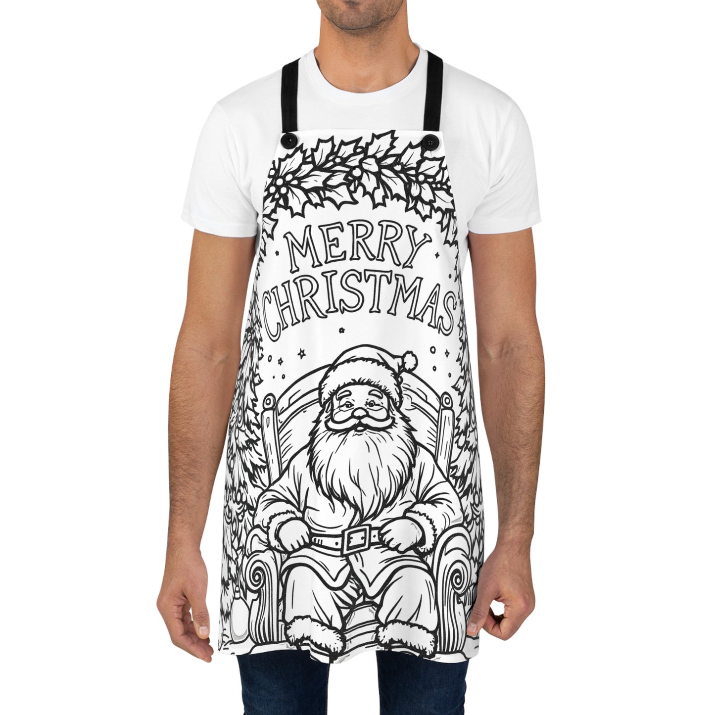 Apron Coloring Kit with 10 Fabric Markers - Santa Claus