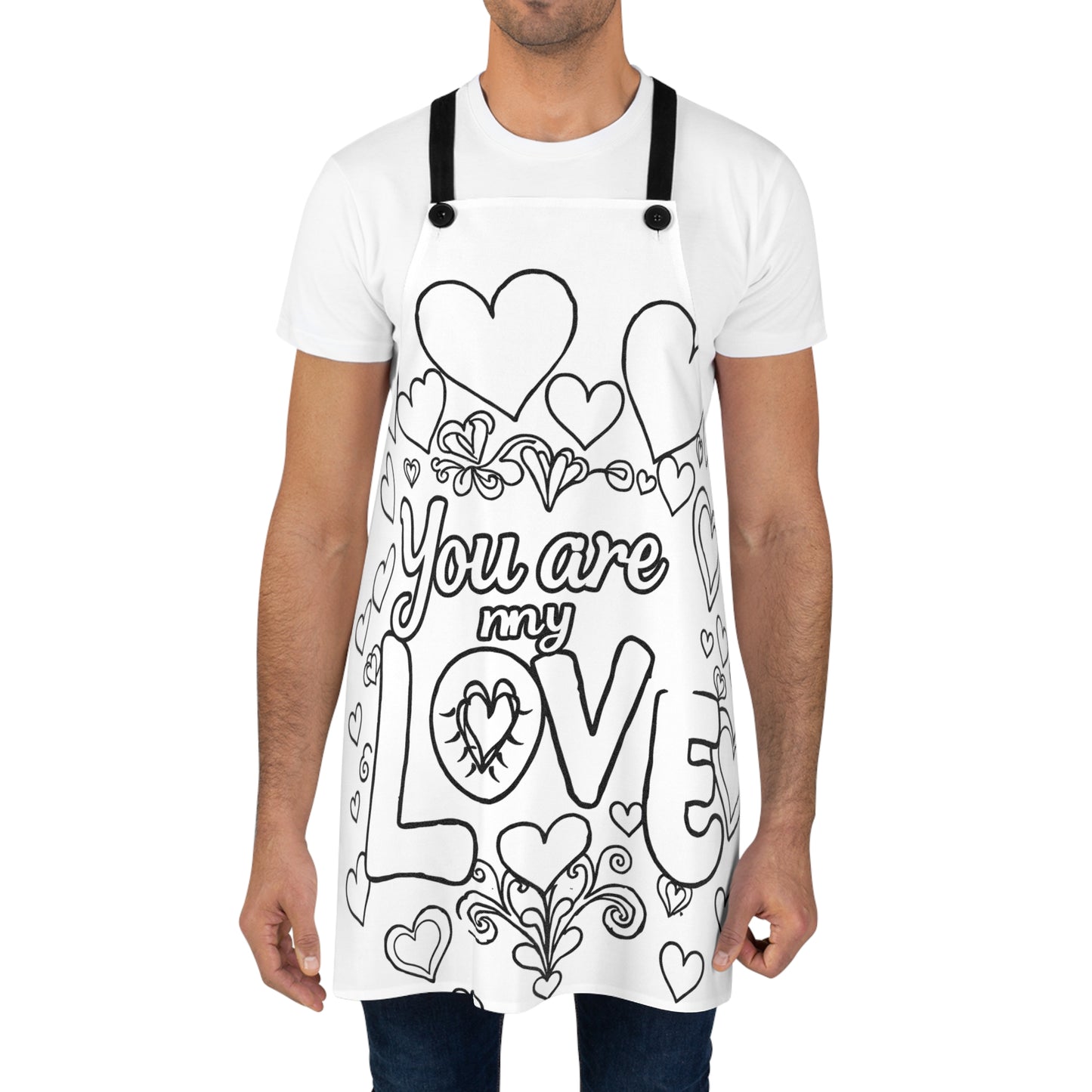 Apron Coloring Kit with 10 Fabric Markers - Hearts