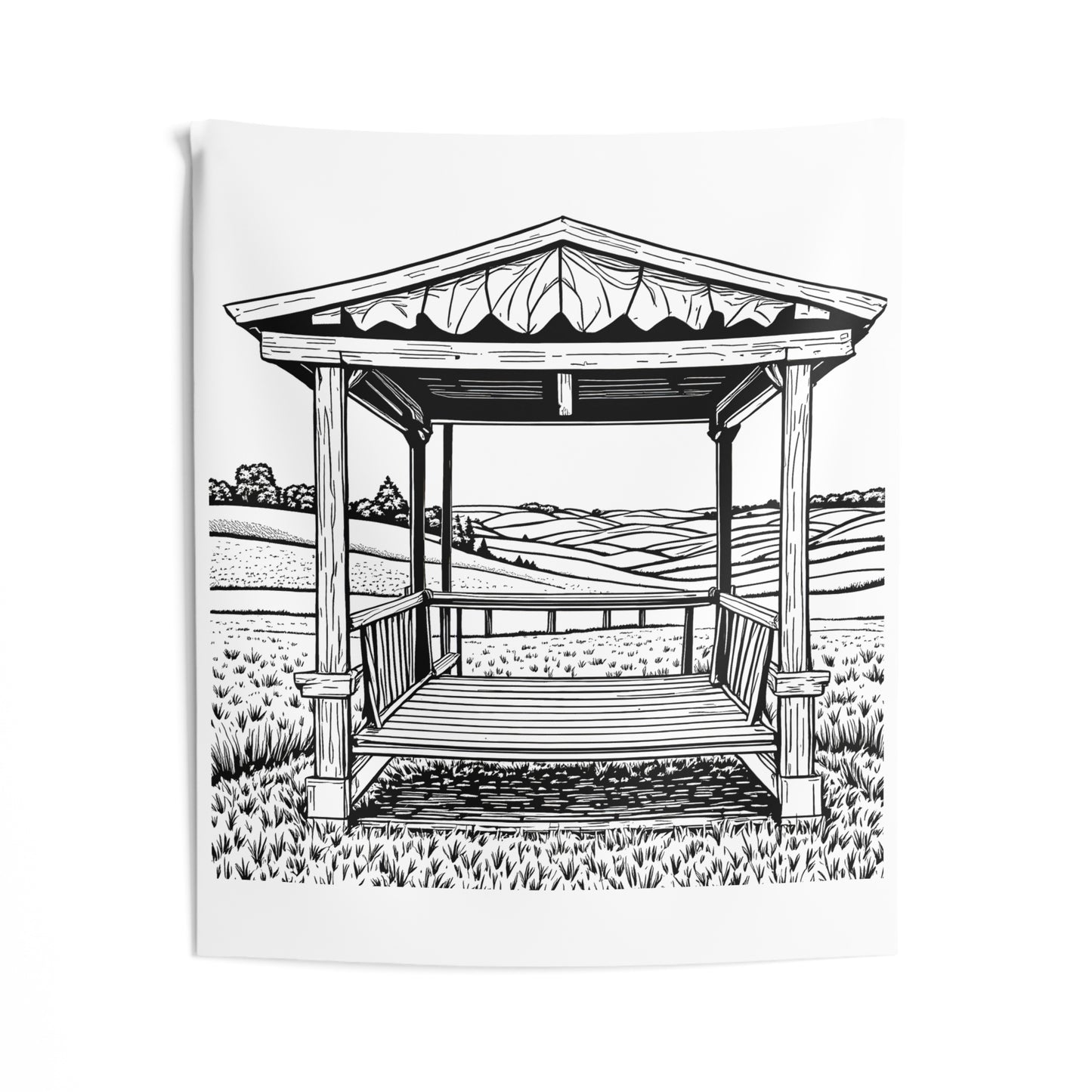 Indoor Wall Tapestries Coloring Kit with 10 Fabric Markers - Gazebo