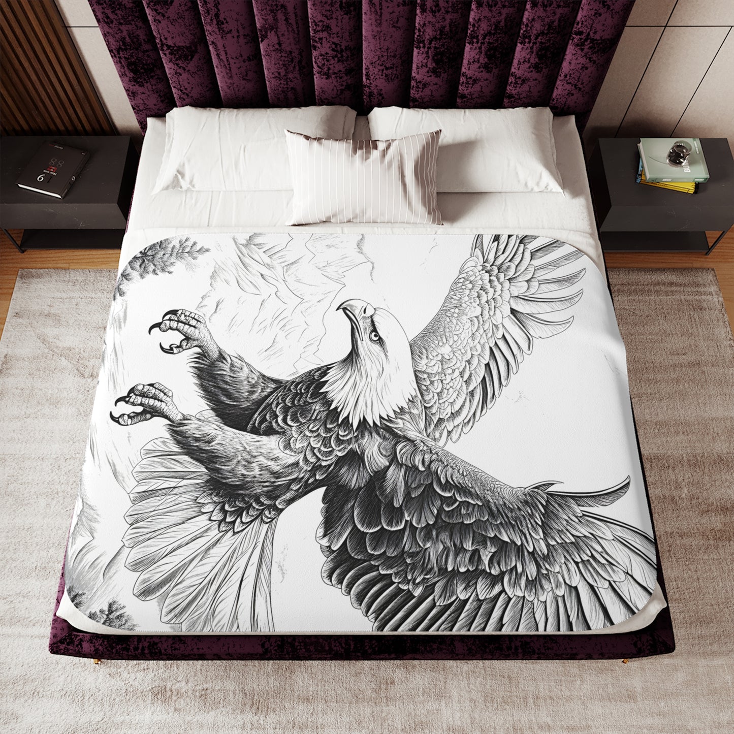 Blanket Coloring Kit with 10 Fabric Markers - Eagle