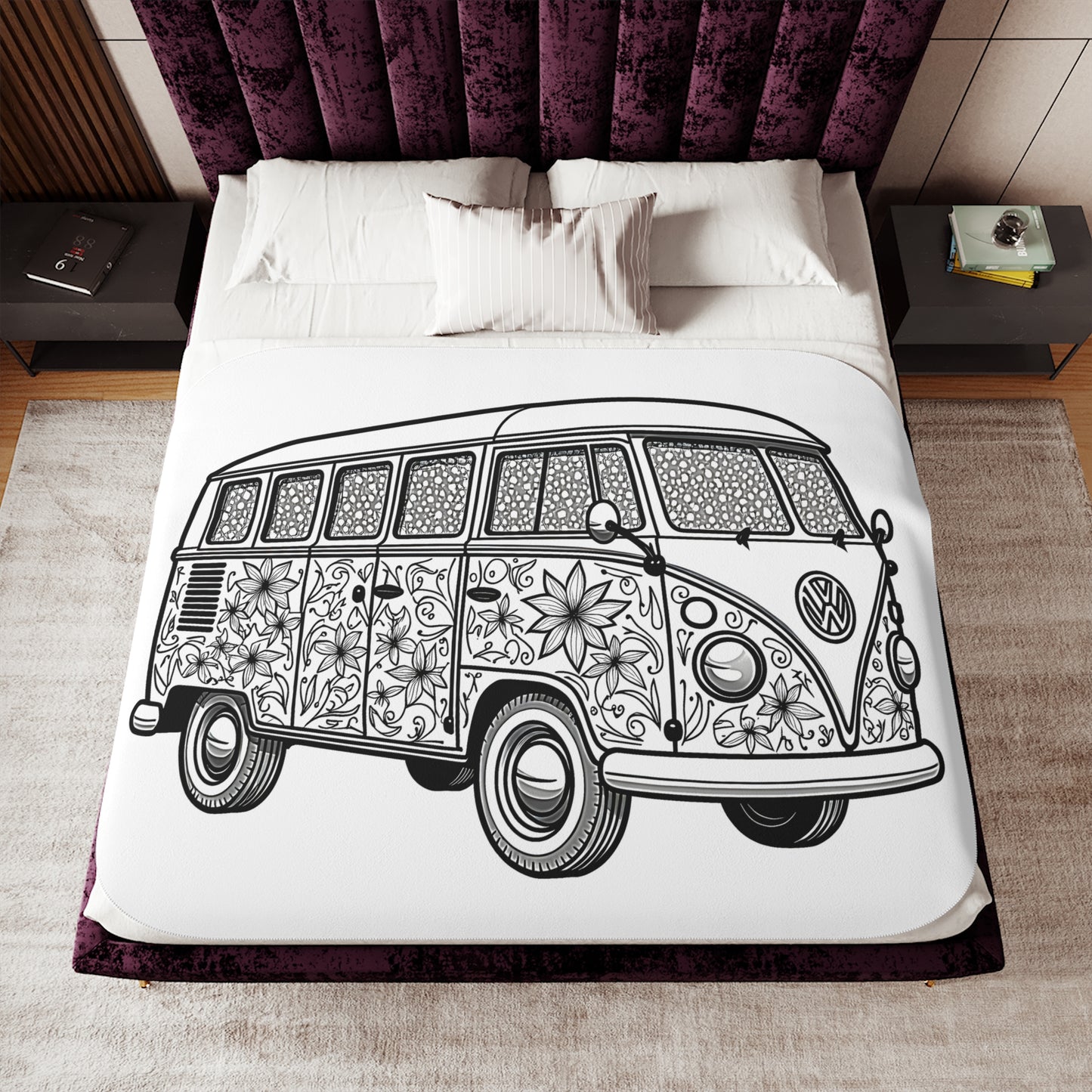 Blanket Coloring Kit with 10 Fabric Markers - Van