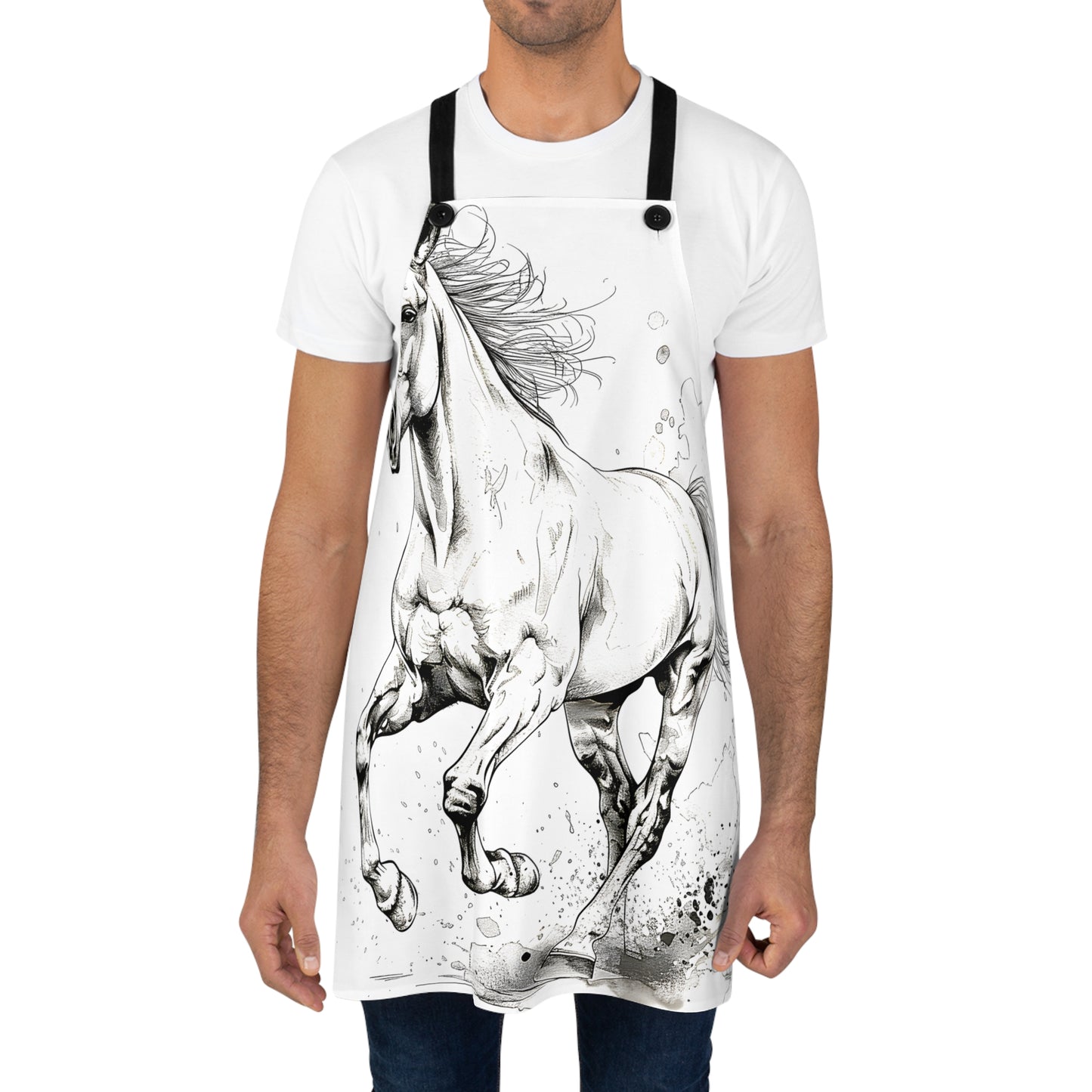 Apron Coloring Kit with 10 Fabric Markers - Running Horse